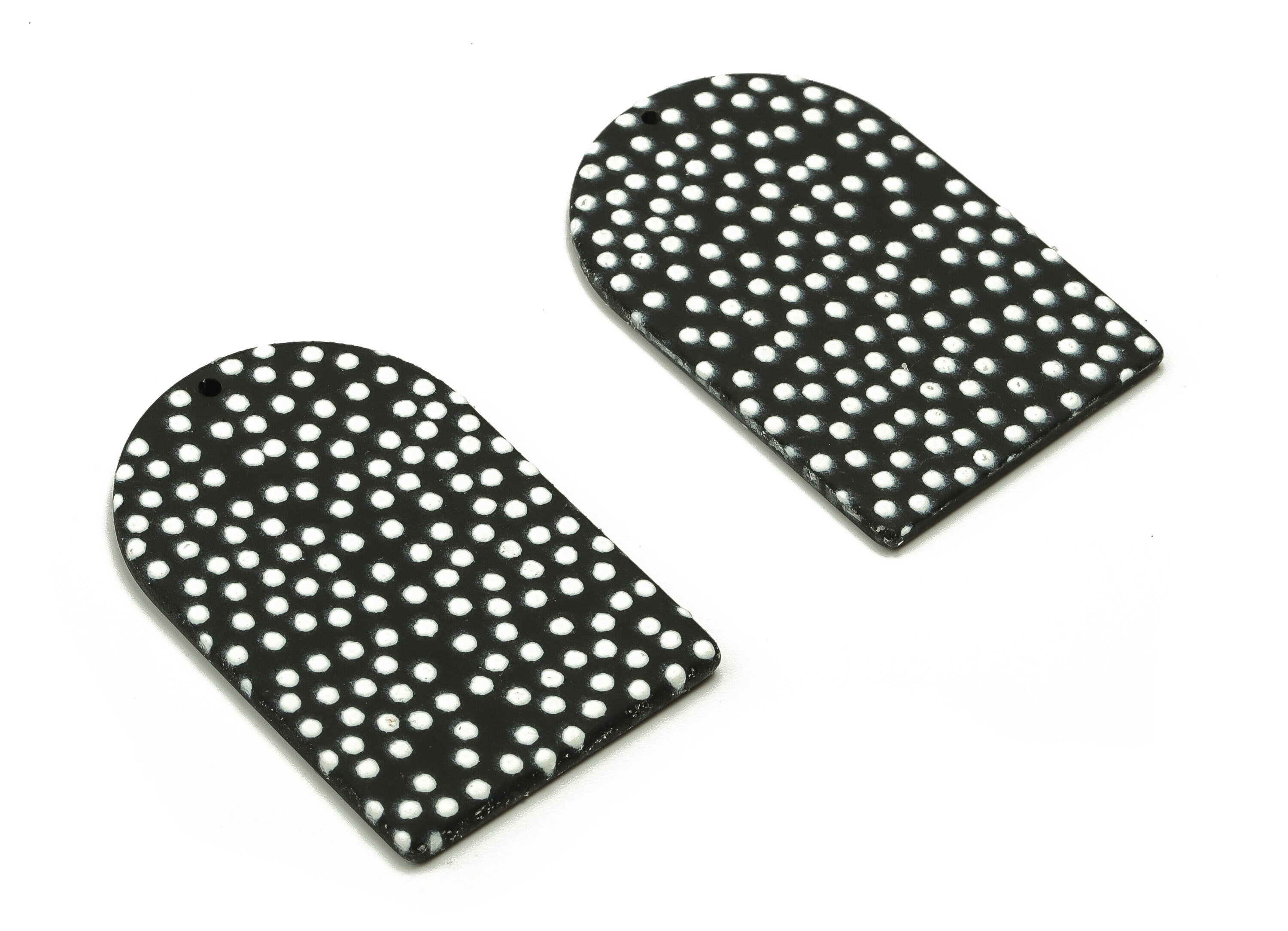 Acrylic D Earring Charms - Semi Circle Pendant - Earring Findings - Jewelry Supplies - Color Code: A662 - 38.58x25.16x2.64mm - AC2229-A662 - DOMEDBAZAAR