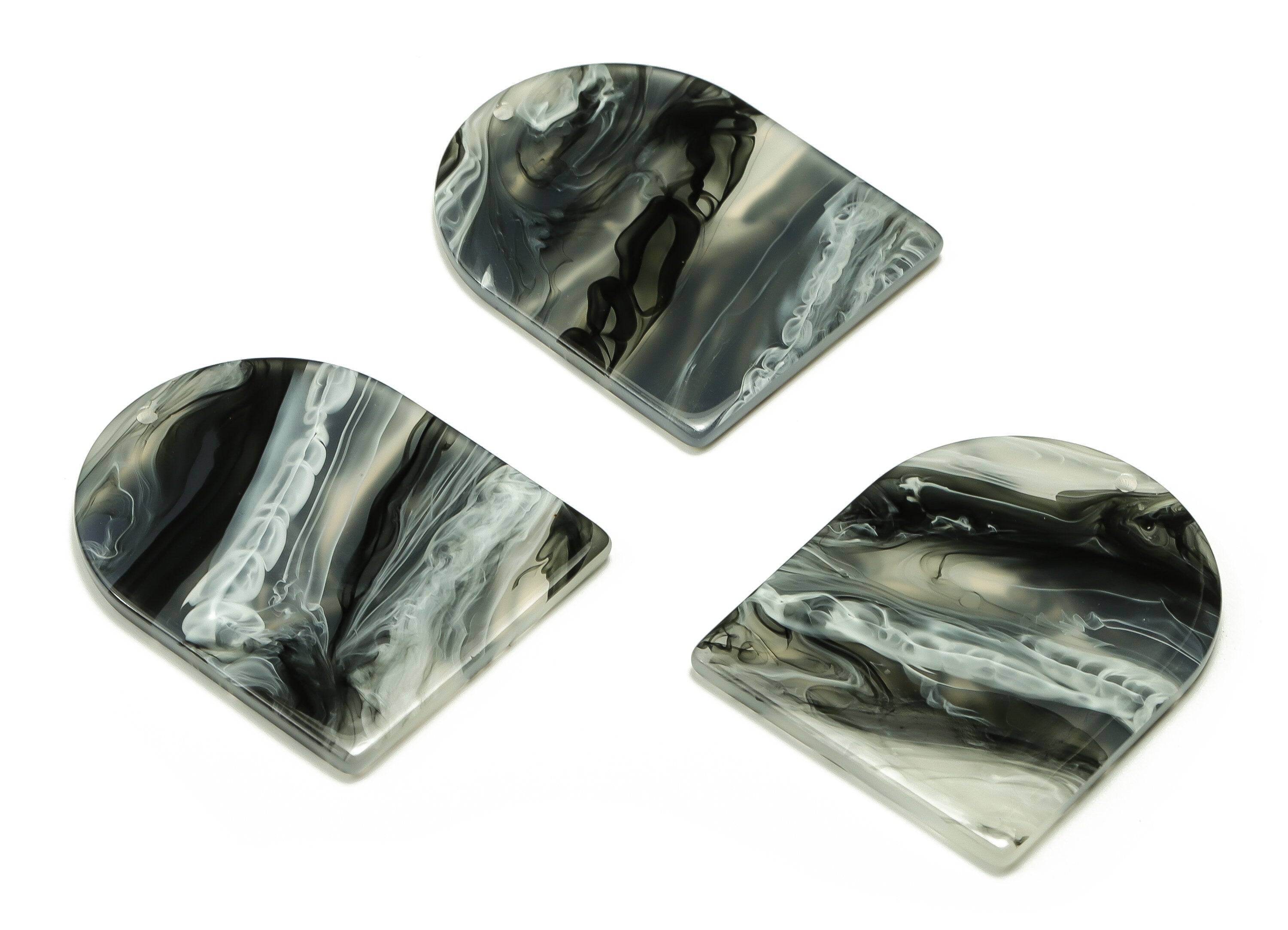 Acrylic D Earring Charms - Acrylic D Shape Pendant - Jewelry Supplies - Earring Finding - Color Code: A626 -36.45x29.55x2.4mm - AC1514-A626 - DOMEDBAZAAR