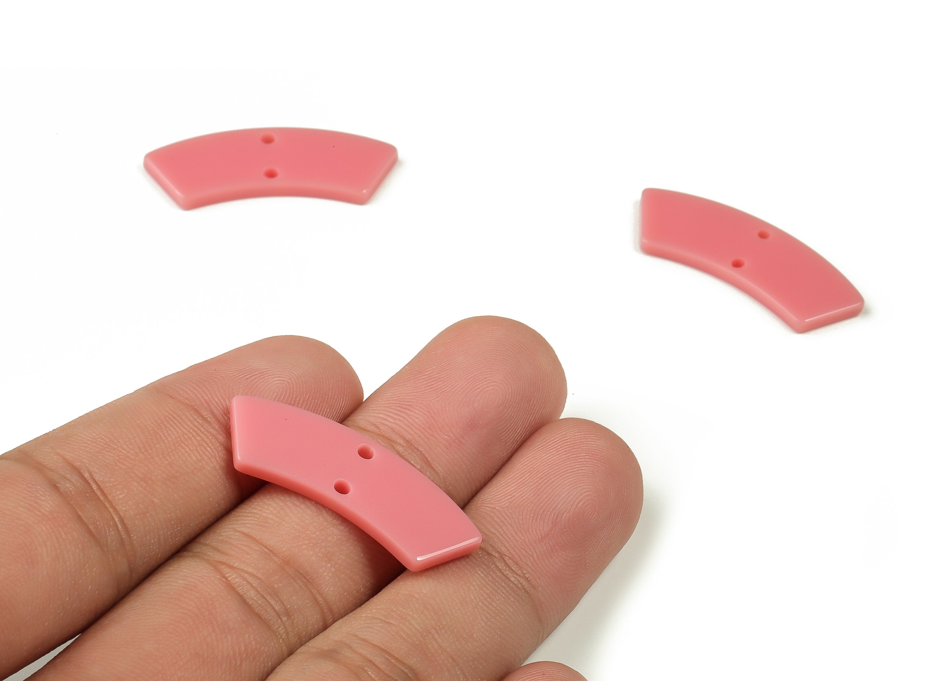 Acrylic Earring Charm -Geometry Shaped Connector - Arc Shaped-2 Hole - Earring Finding - Color Code:A695 - 30.87X9.80X2.25mm - AC2326-A695 - DOMEDBAZAAR