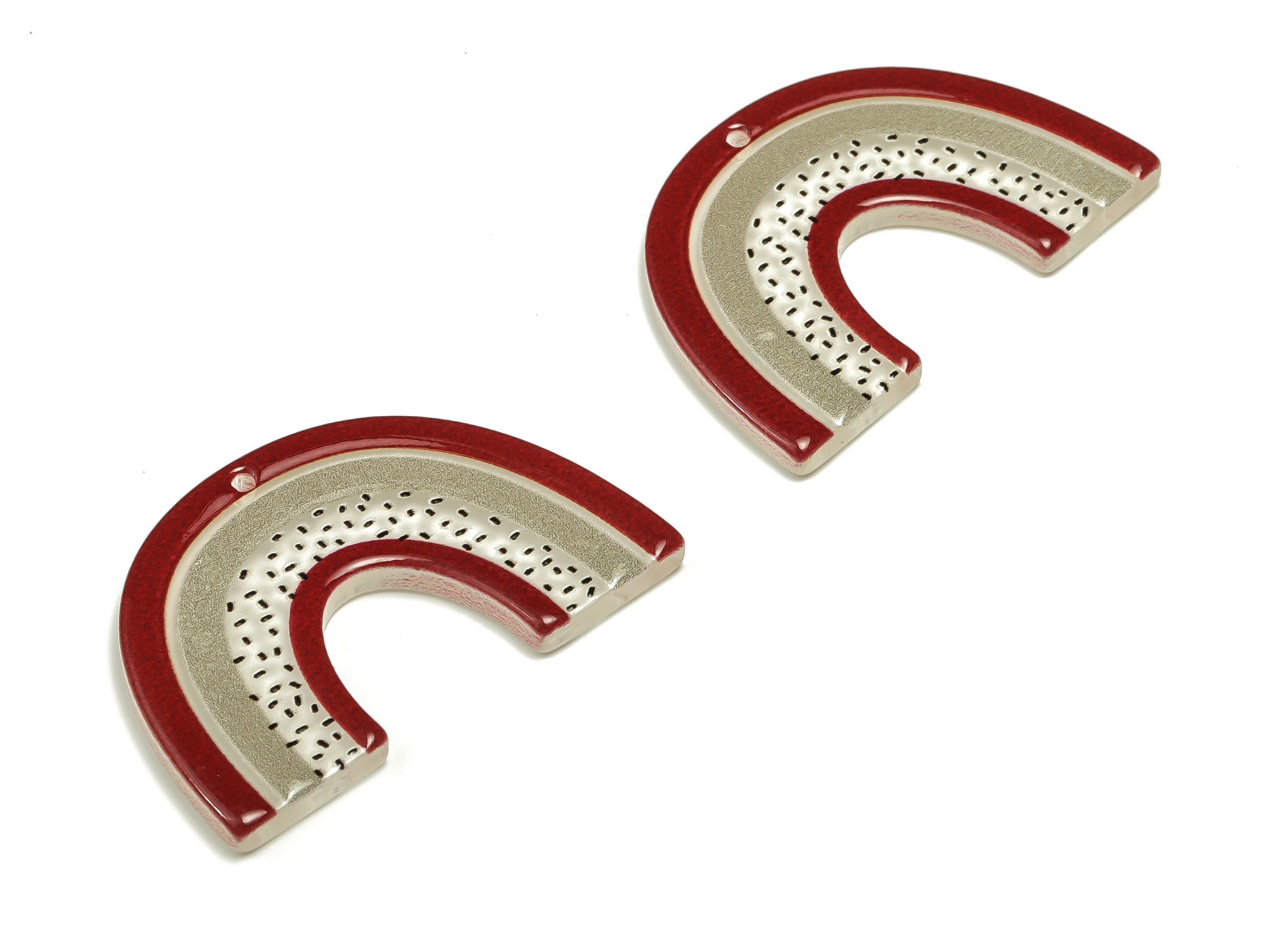 Acrylic Rainbow Pendant - Acrylic Rainbow Earring Charms - Earring Findings - Jewelry Making Supplies - 39.78x26x2.99mm - AC2018X - DOMEDBAZAAR