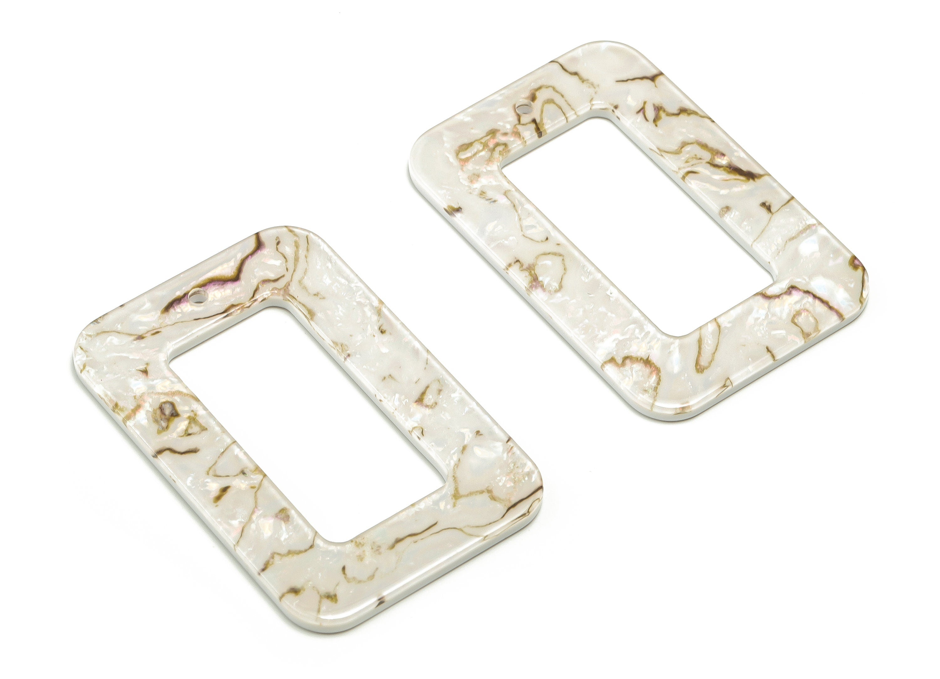 Acrylic Rectangle Earring Charms - Rectangle Pendant - Earring Findings-Jewelry Supplies- Color Code: A589- 45.04x30.05x2.33mm - AC2324-A689 - DOMEDBAZAAR