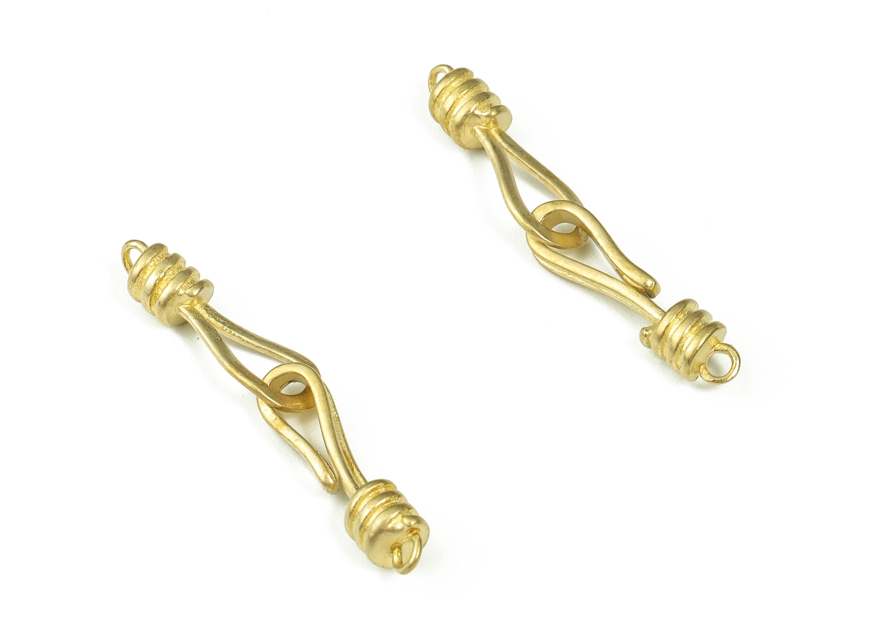 Brass Irregular Earring Connector - Raw Brass Irregular Charms - Earring Findings - Jewelry Making Supplies - 30.84x6.08x1.99mm - PP4369 - DOMEDBAZAAR