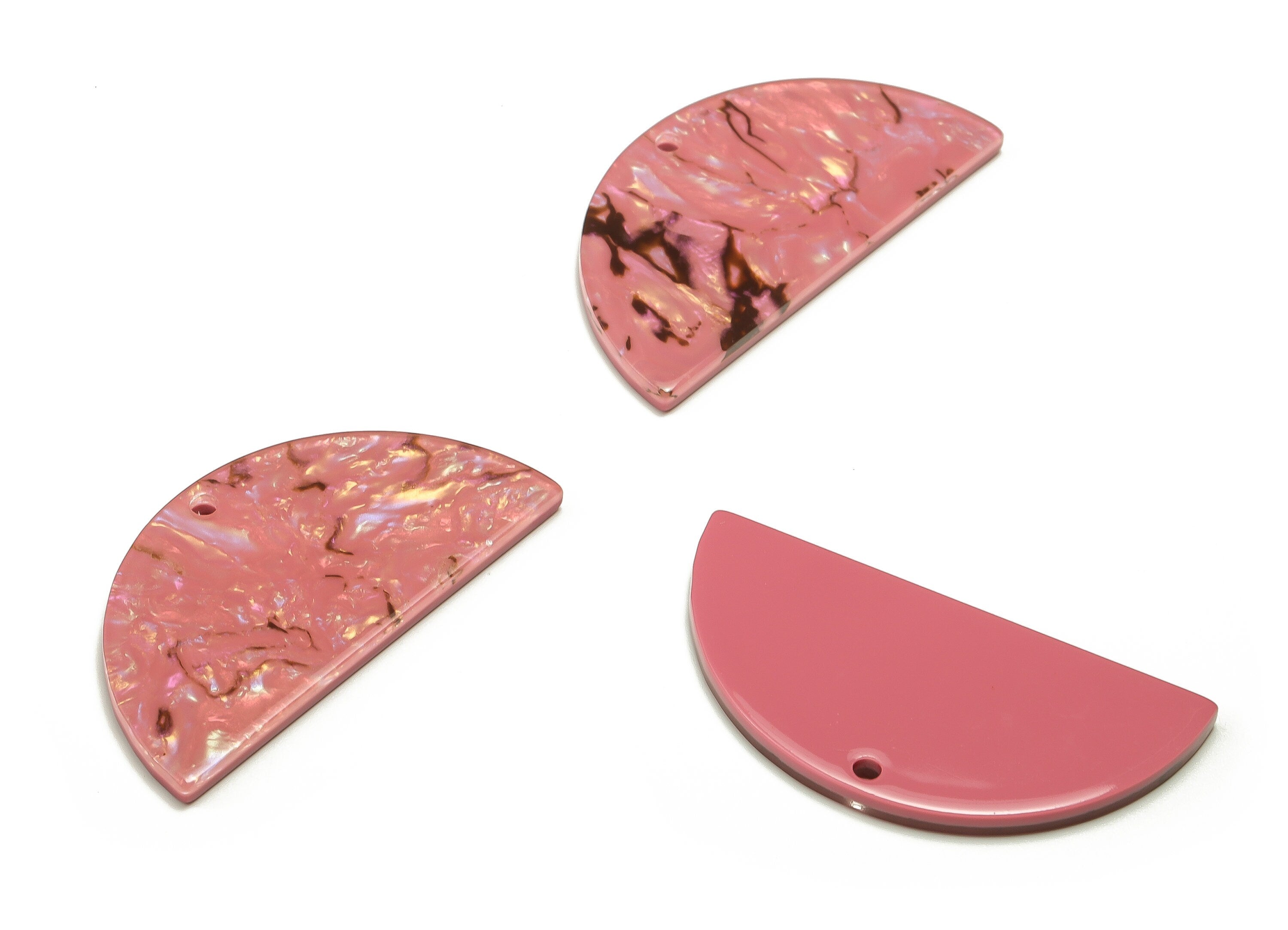 Acrylic D Earring Charms - Acrylic D Shape Pendant - Jewelry Supplies - Earring Finding - Color Code: A670 -39.99x20.04x2.39mm - AC2151-A670 - DOMEDBAZAAR