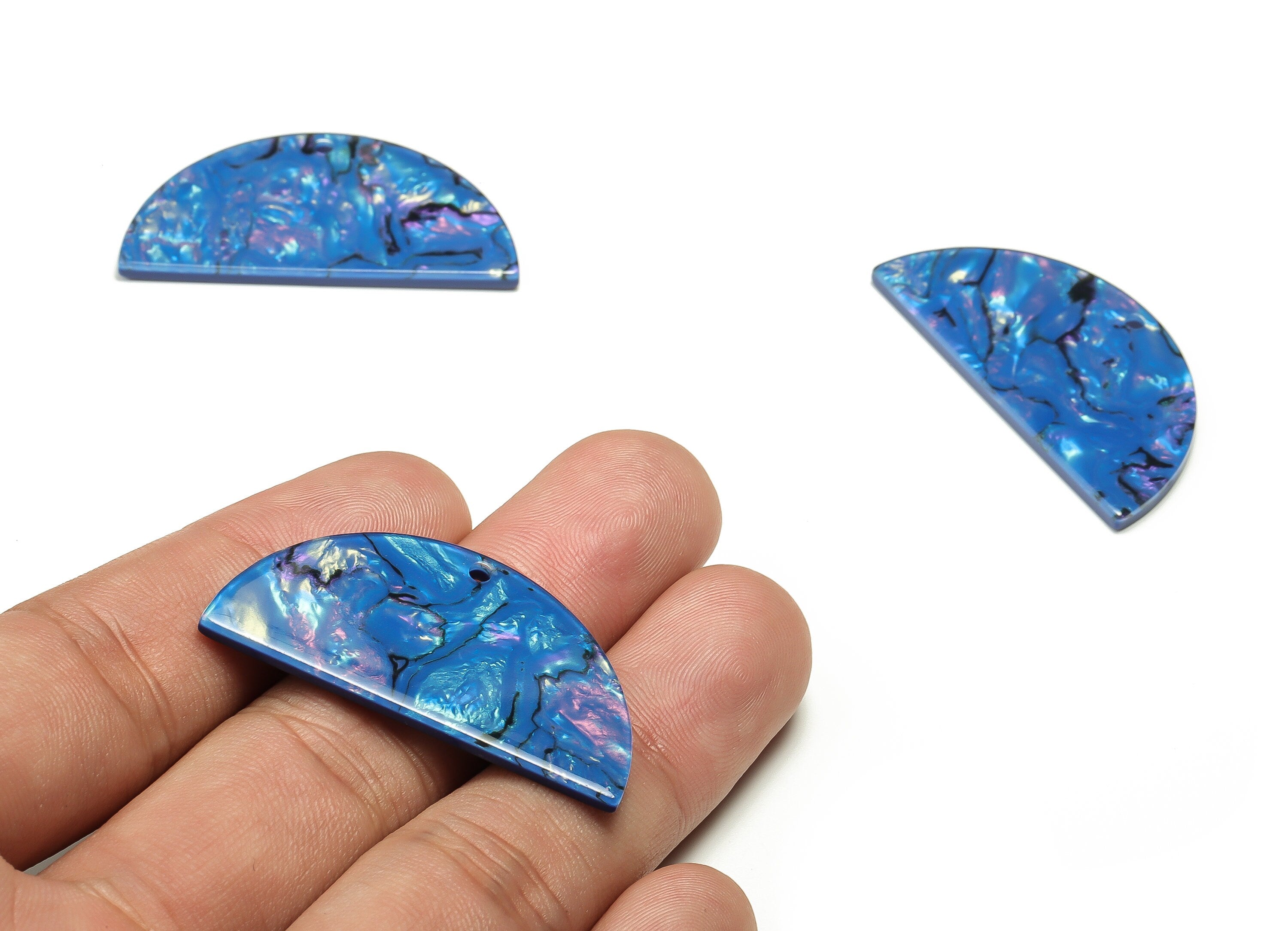 Acrylic D Earring Charms - Acrylic D Shape Pendant - Jewelry Supplies - Earring Finding - Color Code: A671 -39.98x19.95x2.36mm - AC2151-A671 - DOMEDBAZAAR