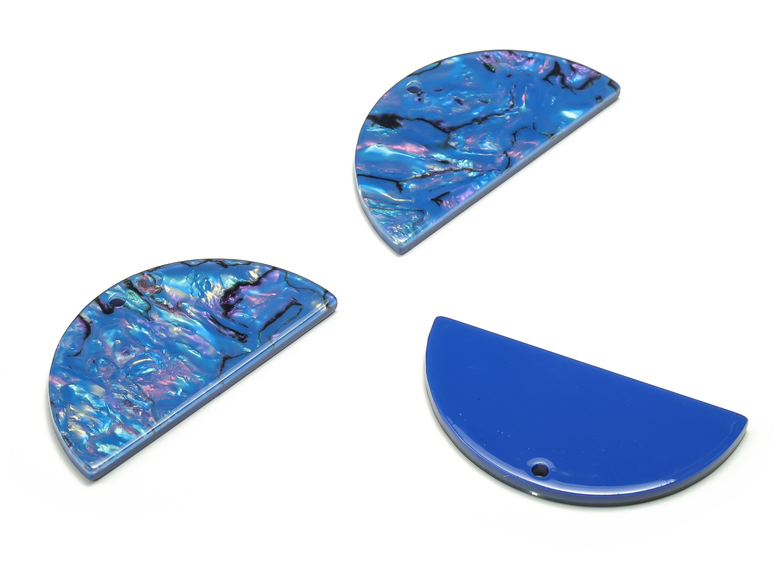 Acrylic D Earring Charms - Acrylic D Shape Pendant - Jewelry Supplies - Earring Finding - Color Code: A671 -39.98x19.95x2.36mm - AC2151-A671 - DOMEDBAZAAR