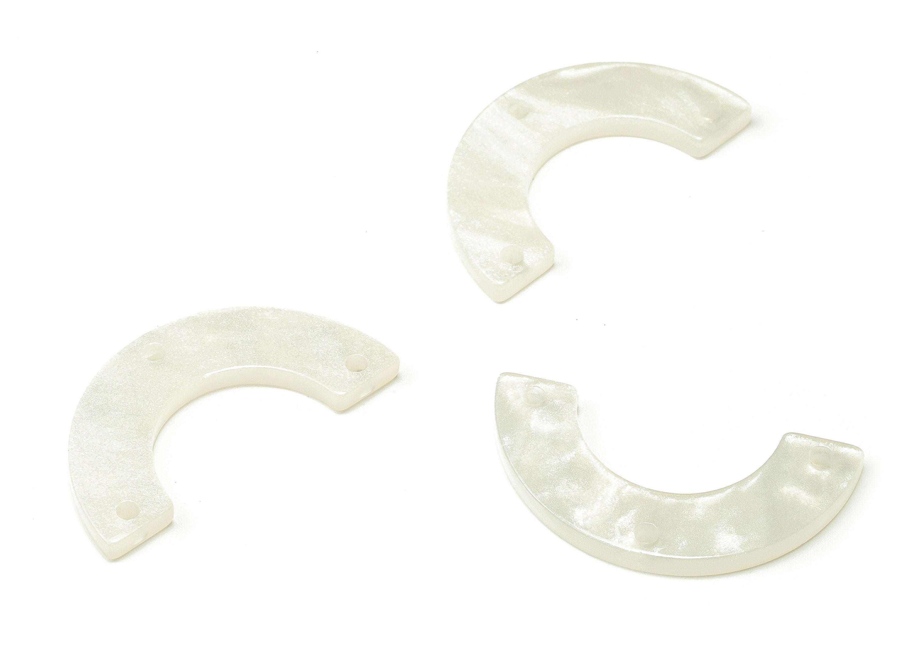 Acrylic U Earring Connector- U Acrylic Charms- Jewelry Supplies- 3 Holes - Color Code: A658 - 15.37x2.37mm - AC2297-A658 - DOMEDBAZAAR