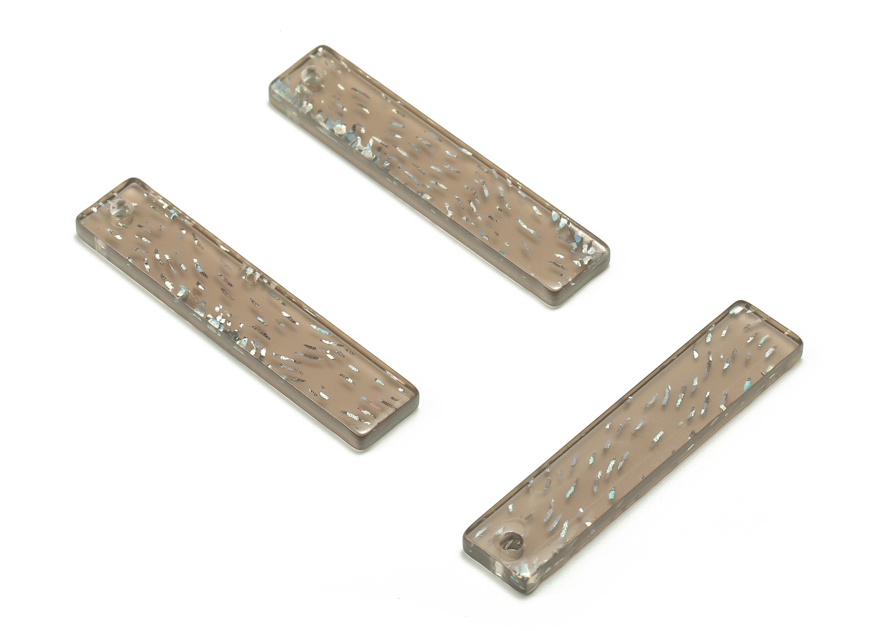 Acrylic Bar Earrings Charms - Thin Bar Rectangle Pendant - Long Strip Earrings Findings - Color Code: A557 - 34.16x7.07x2.37mm - AC1026-A557 - DOMEDBAZAAR