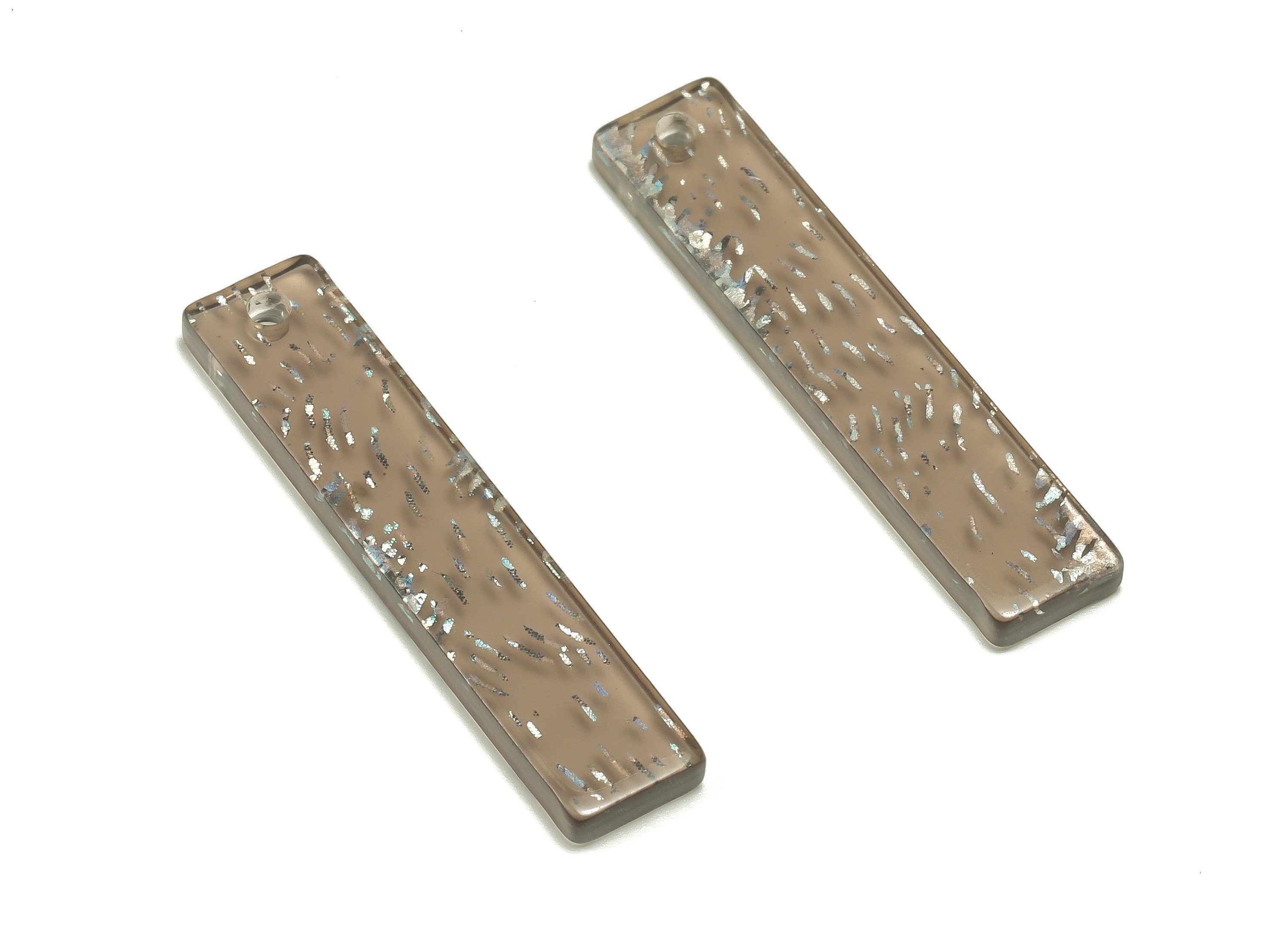 Acrylic Bar Earrings Charms - Thin Bar Rectangle Pendant - Long Strip Earrings Findings - Color Code: A557 - 34.16x7.07x2.37mm - AC1026-A557 - DOMEDBAZAAR