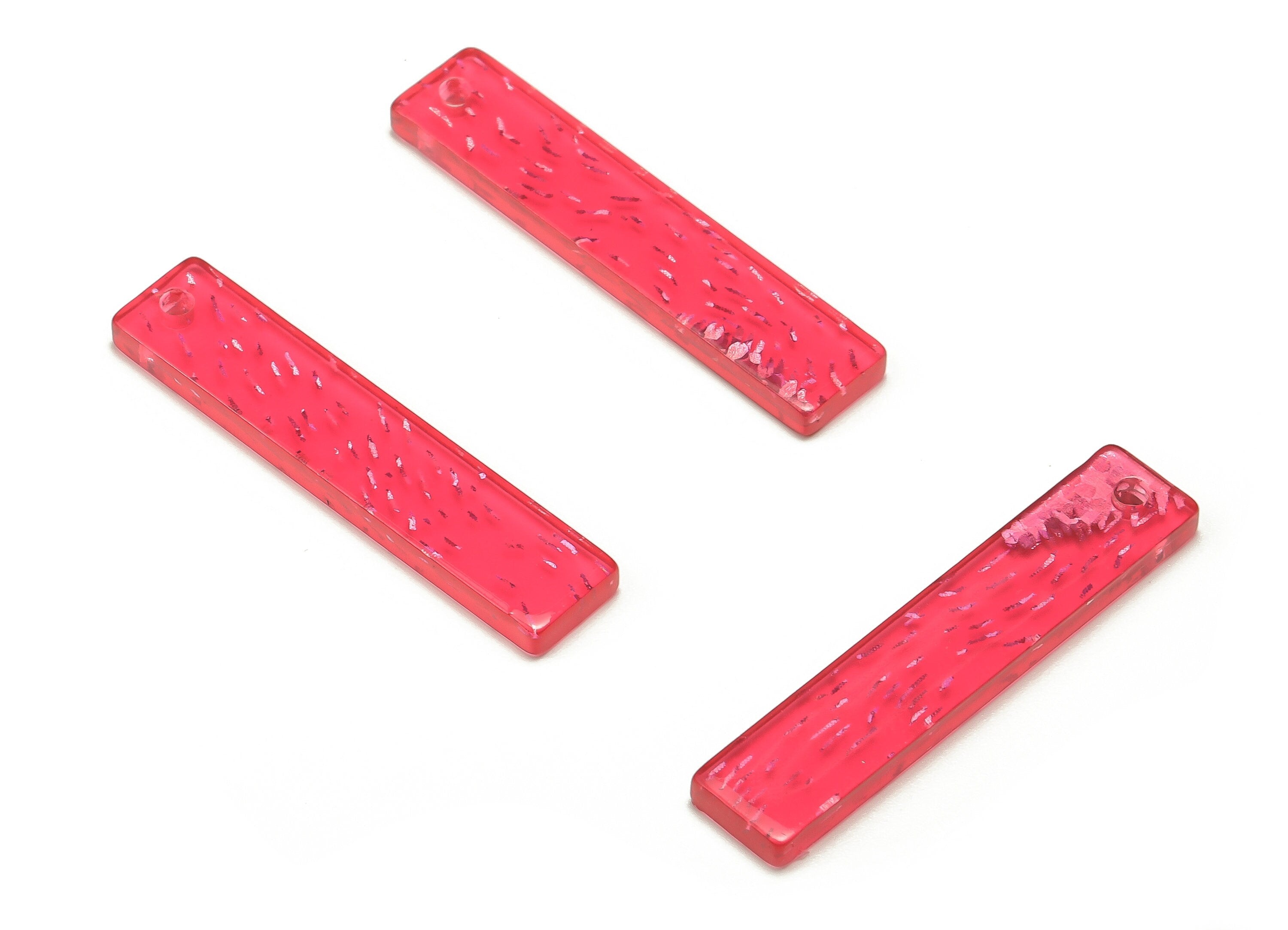 Acrylic Bar Earrings Charms - Thin Bar Rectangle Pendant - Long Strip Earrings Findings - Color Code: A684 - 34.18x7.10x2.37mm - AC1026-A684 - DOMEDBAZAAR