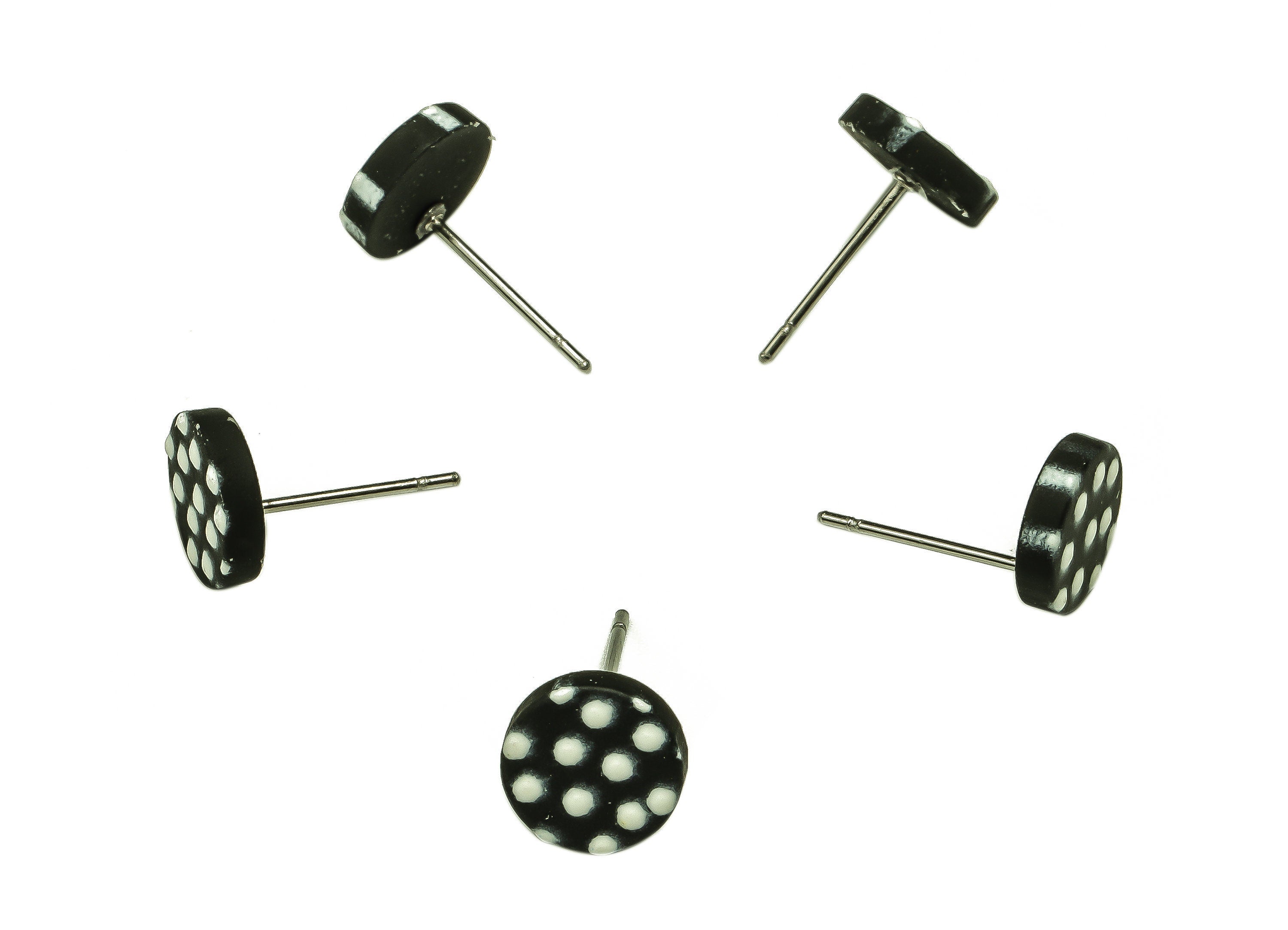 Acrylic Round Earring Post - Acrylic Round Earring Stud - Earring Post Findings - Color Code: A662 - 8.69x8.69x2.83mm - AC1715-A662 - DOMEDBAZAAR