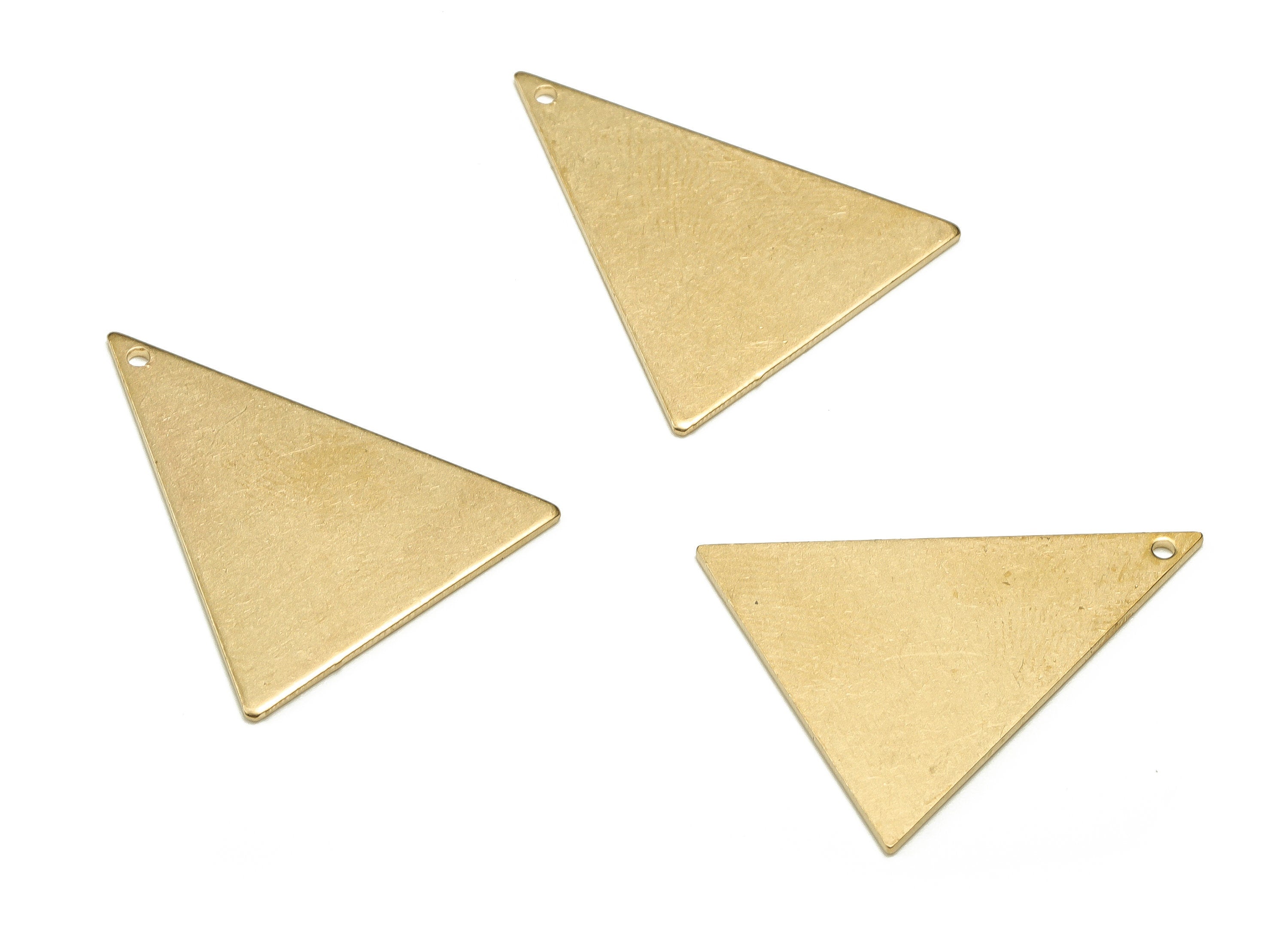 Personalized stamping blank - Brass Triangle Earring Charms - Raw Brass Triangle Pendant - Earring Finding - 26.56x23x0.83mm - PP4593 - DOMEDBAZAAR