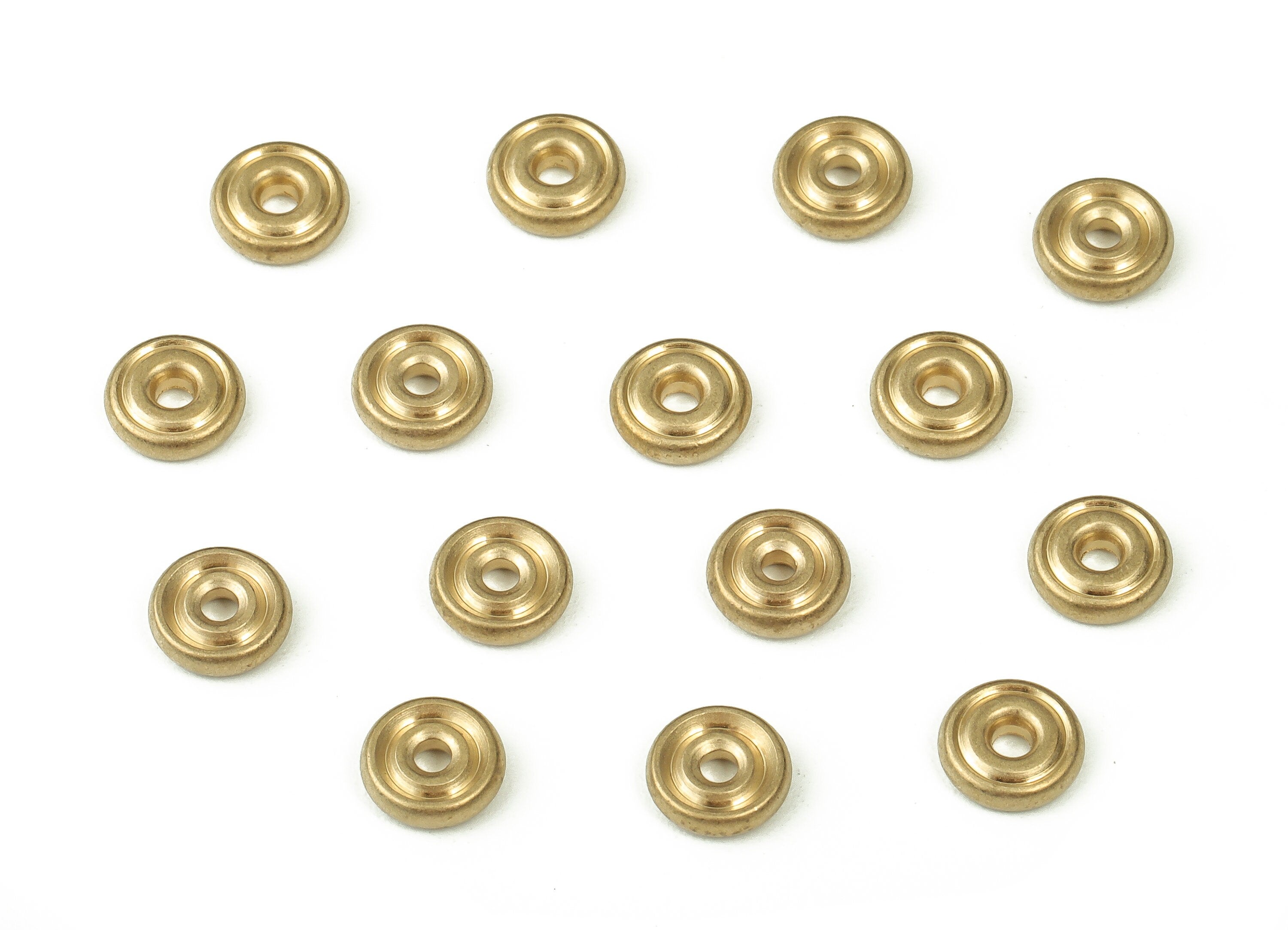 Raw Brass Round Spacers - Brass Spacer Beads - Brass Connector Beads - Jewelry Making Supplies - 5.81x5.81x1.61mm - PP4376 - DOMEDBAZAAR