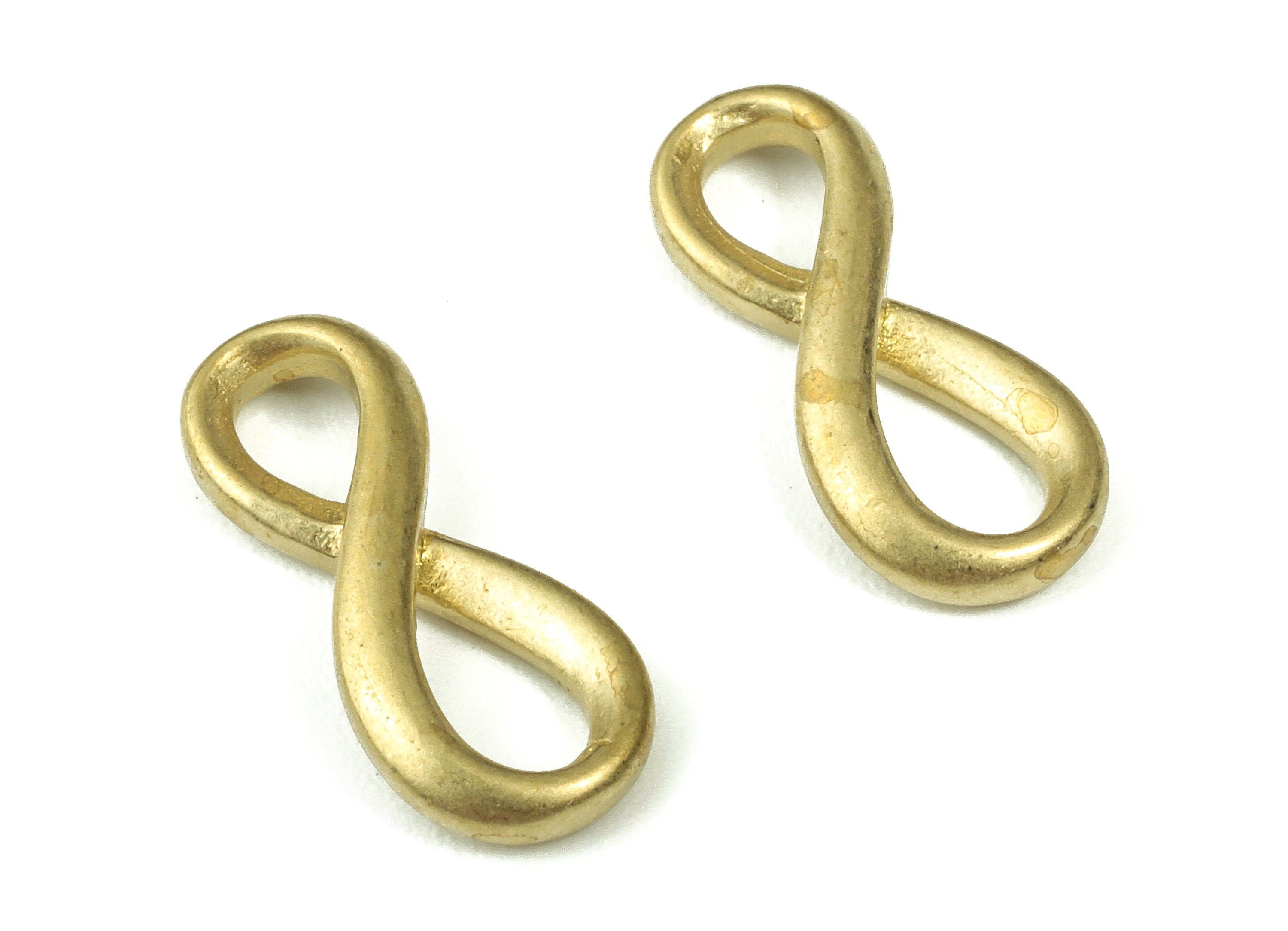 Brass Infinity Earring Connectors - Raw Brass Number 8 Earring Charms - Infinity Pendant – Jewelry Supplies - 14.87x6.61x1.88mm - PP4402 - DOMEDBAZAAR