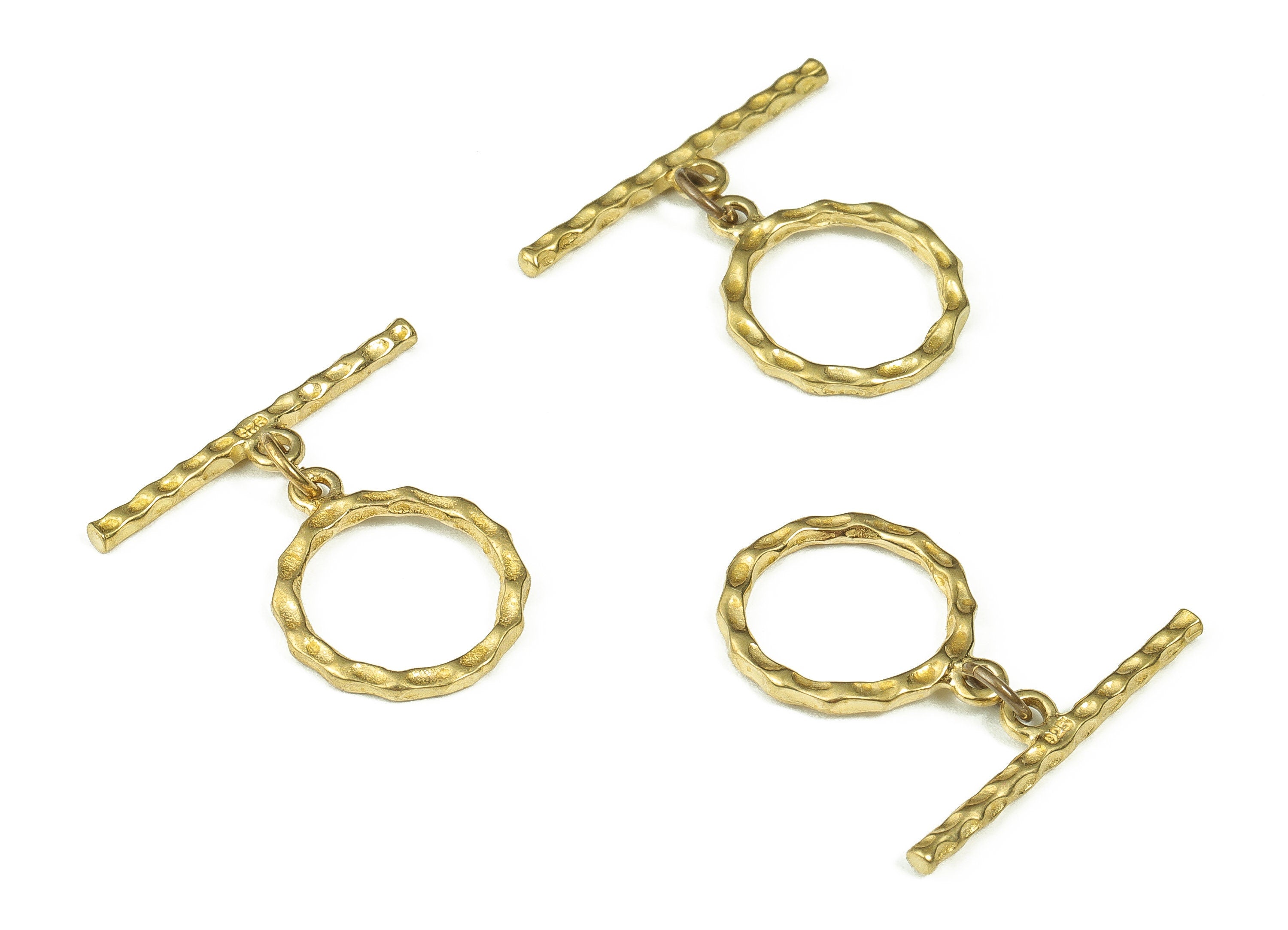 Brass Toggle Clasp - Brass Plated Toggle Clasp – Brass Plated Round Toggle Clasp – Jewelry Making Supplies - 24.39x22.97x1.88mm - PP4706 - DOMEDBAZAAR