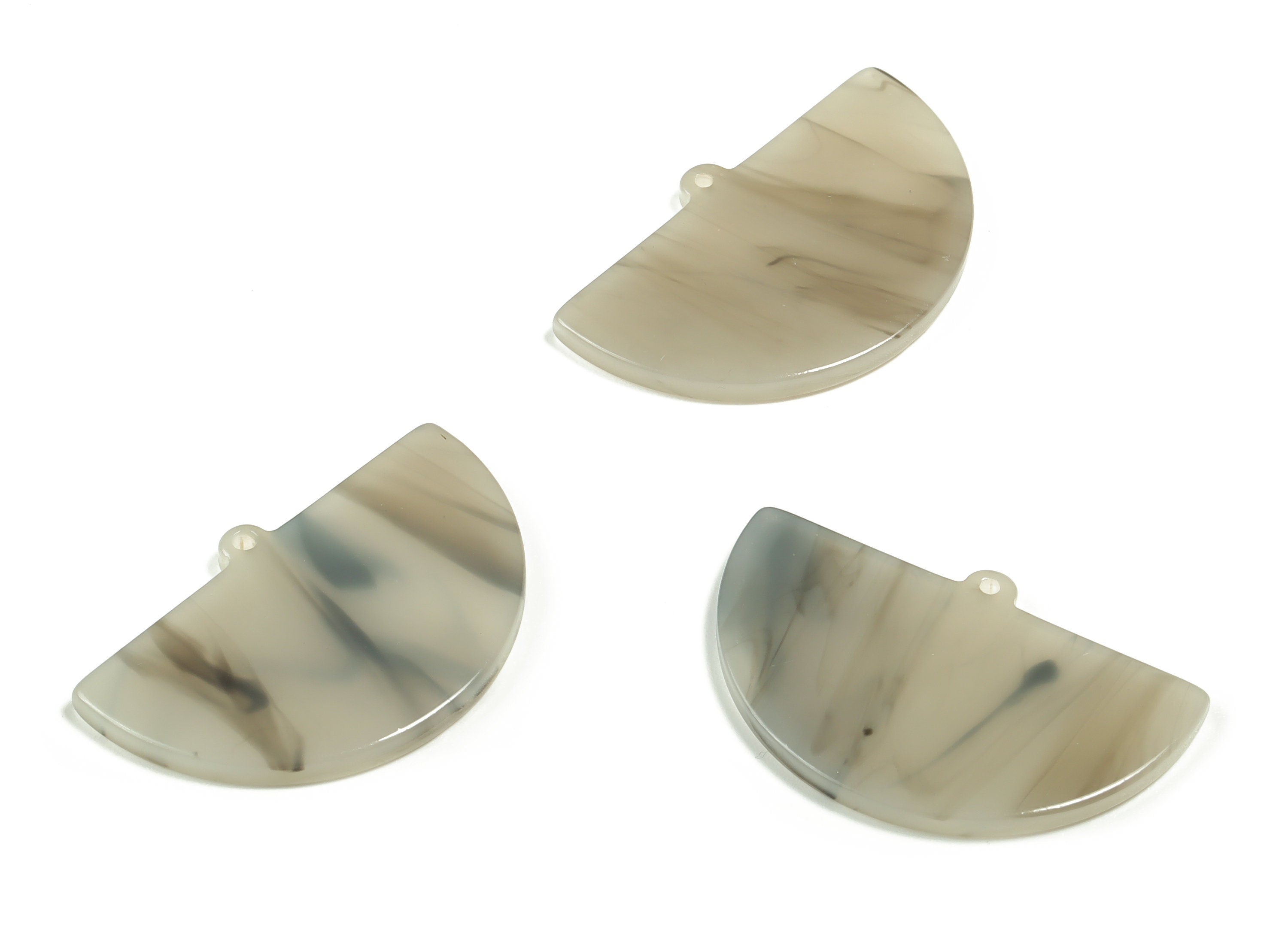 Acetate Semicircle Charms - Semicircle Earrings and Pendant - Earring Findings - Color Code: A192 - 34.5x22.14x2.67mm - AC1522-A192 - DOMEDBAZAAR