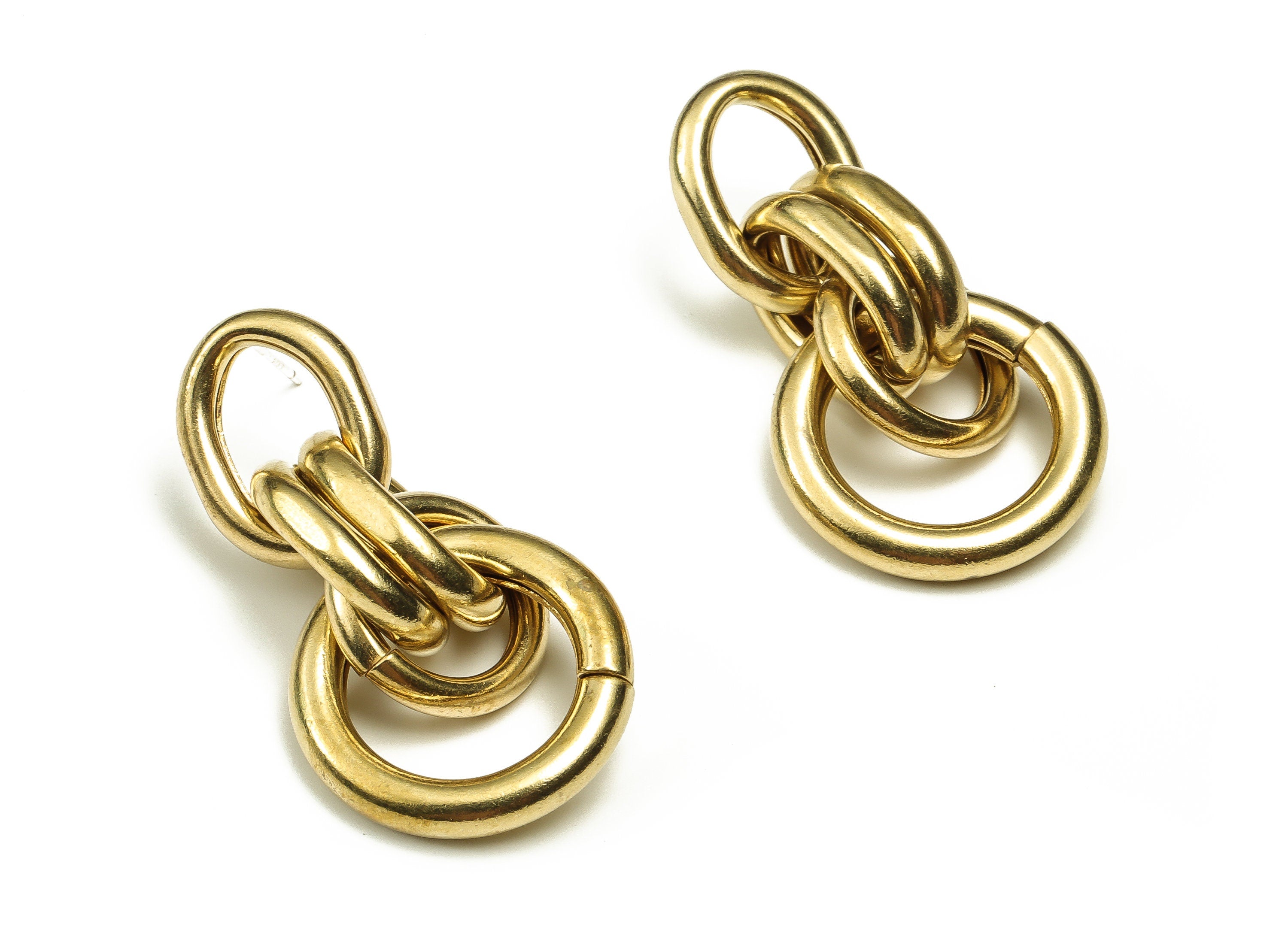 Brass Oval Earring Stud - Raw Brass Round Earring Post - Brass Stud - Earring Post - Jewelry Making Supplies - 42.39x22.41x6.99mm - PP4467 - DOMEDBAZAAR