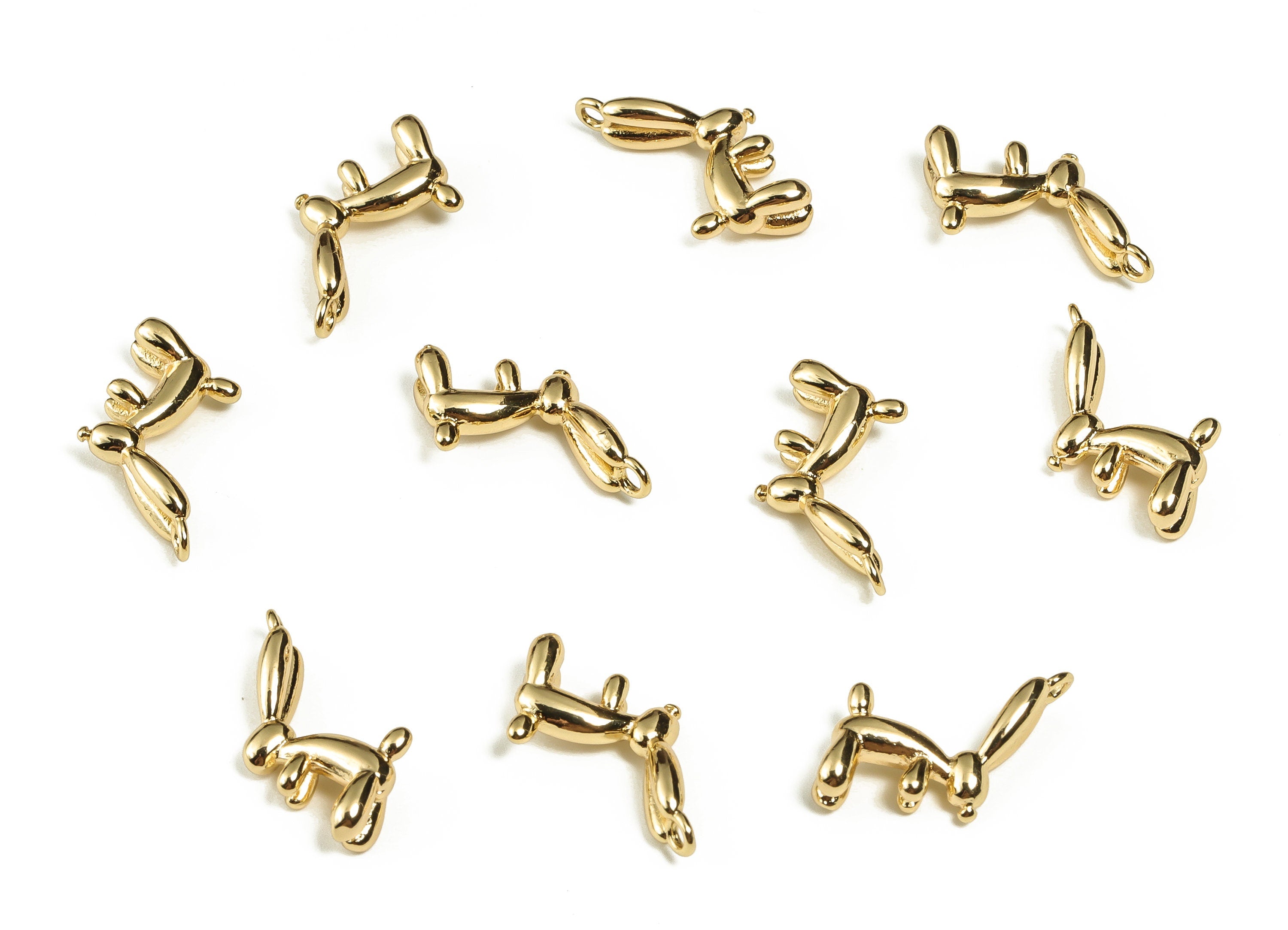 Brass Gold Animal Earring Charm – Brass Animal Gold Pendant - 18K Real Gold Plated Brass – Jewelry Supplies - 13.39× 9.7× 3.13mm - RGP3101 - DOMEDBAZAAR