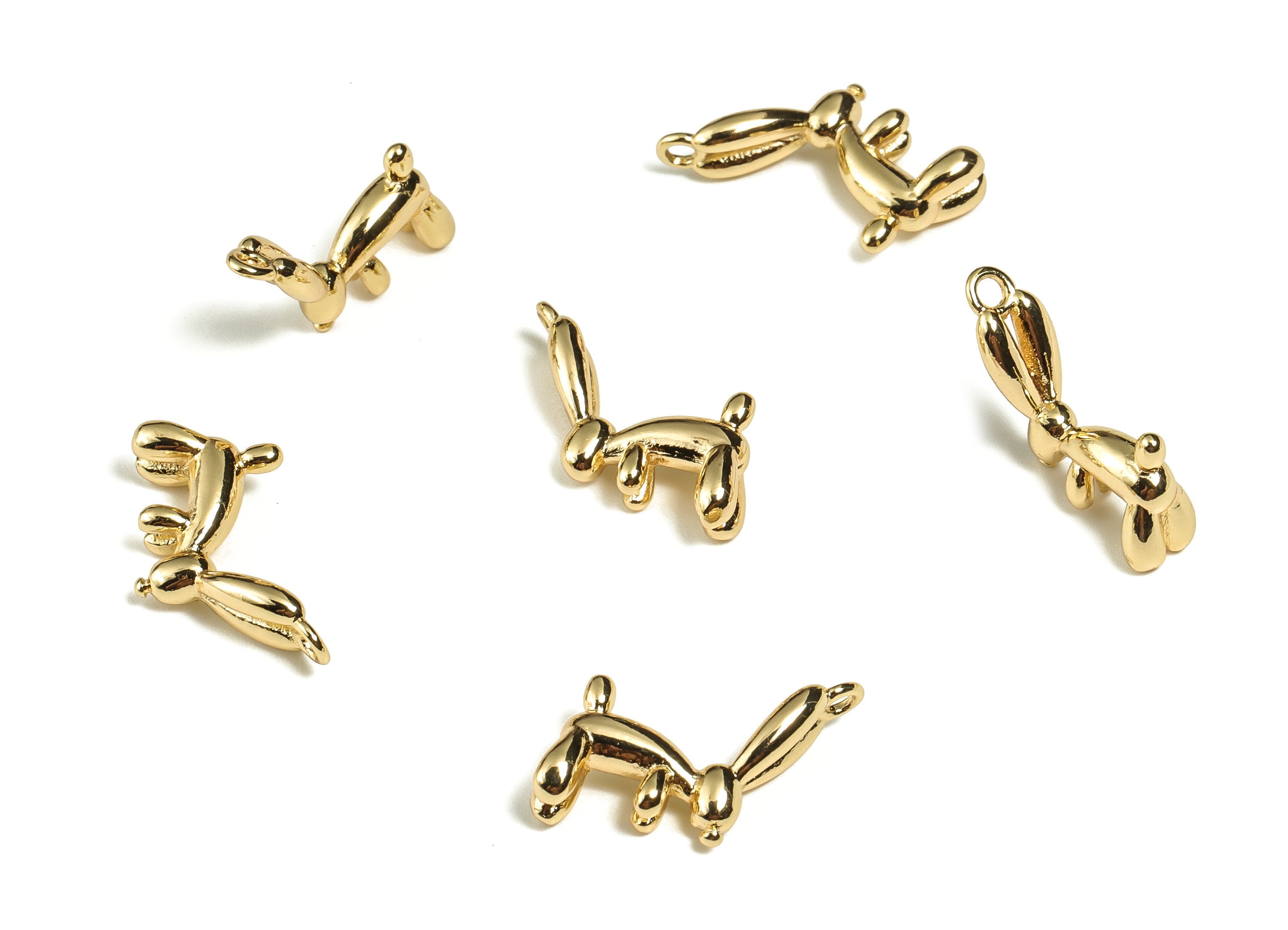 Brass Gold Animal Earring Charm – Brass Animal Gold Pendant - 18K Real Gold Plated Brass – Jewelry Supplies - 13.39× 9.7× 3.13mm - RGP3101 - DOMEDBAZAAR