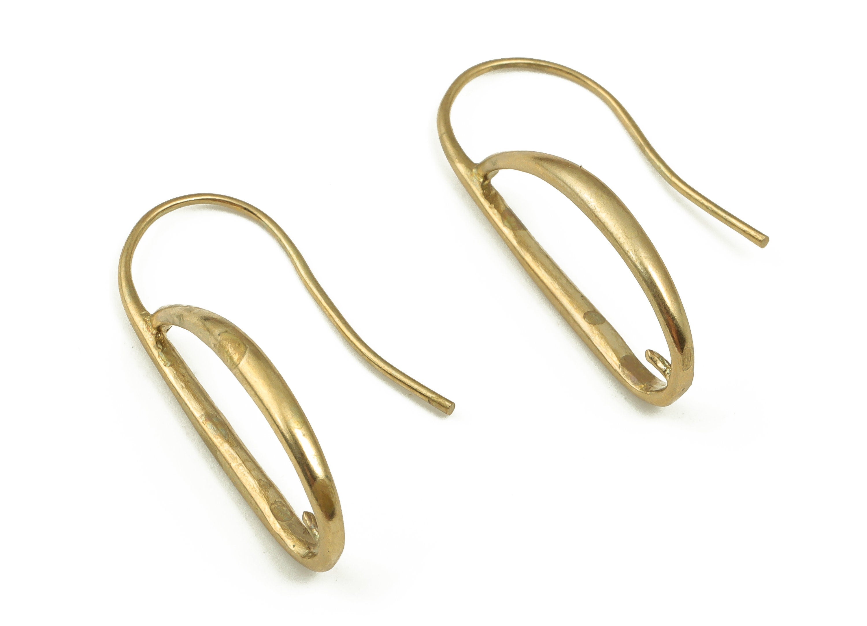 Brass Drop Earring Wire - Raw Brass Drop Earring Hook - Earring Hook - Brass Stud - Jewelry Making Supplies - 22.8x12.57x2.51mm - PP4494 - DOMEDBAZAAR