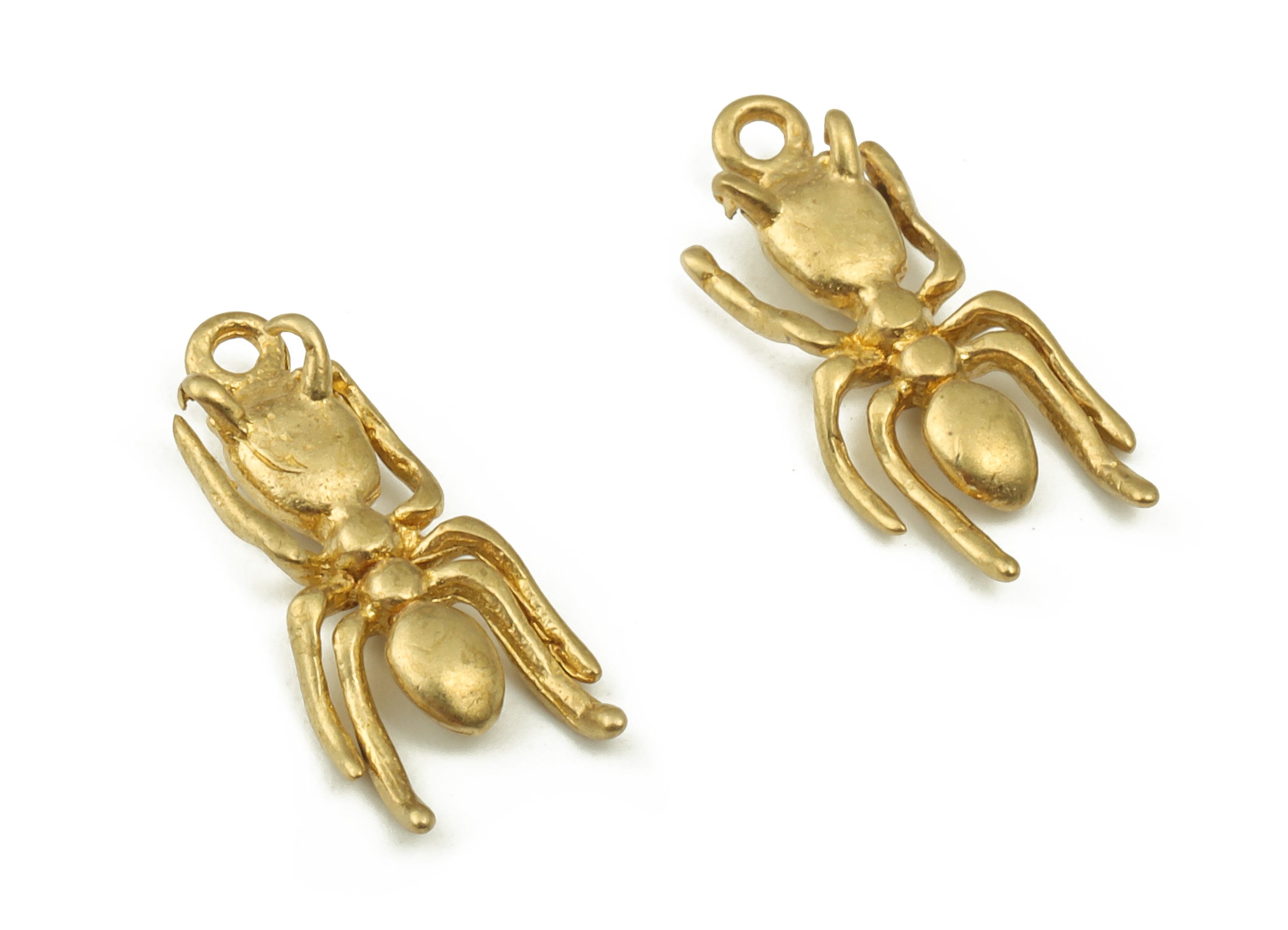 Brass Insect Earring Charms - Raw Brass Insect Pendant - Earring Findings - DIY Jewelry Making Supplies - 13.75x5.54x2.18mm - PP4512 - DOMEDBAZAAR
