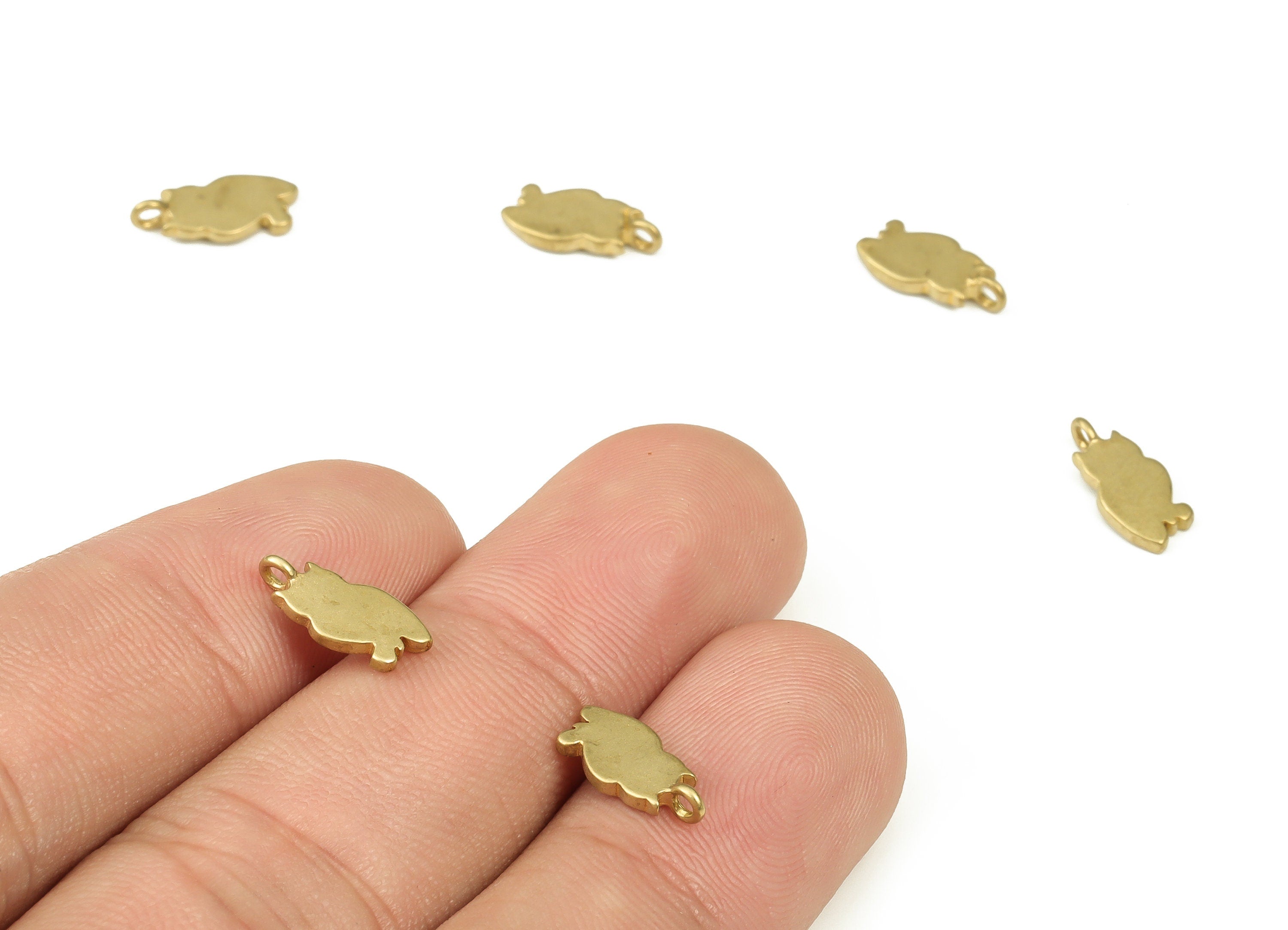 Brass Animal Earring Charms - Raw Brass Animal Pendant - Earrings Finding - Jewelry Making Supplies - 10.94x5.41x1.31mm - PP4542 - DOMEDBAZAAR