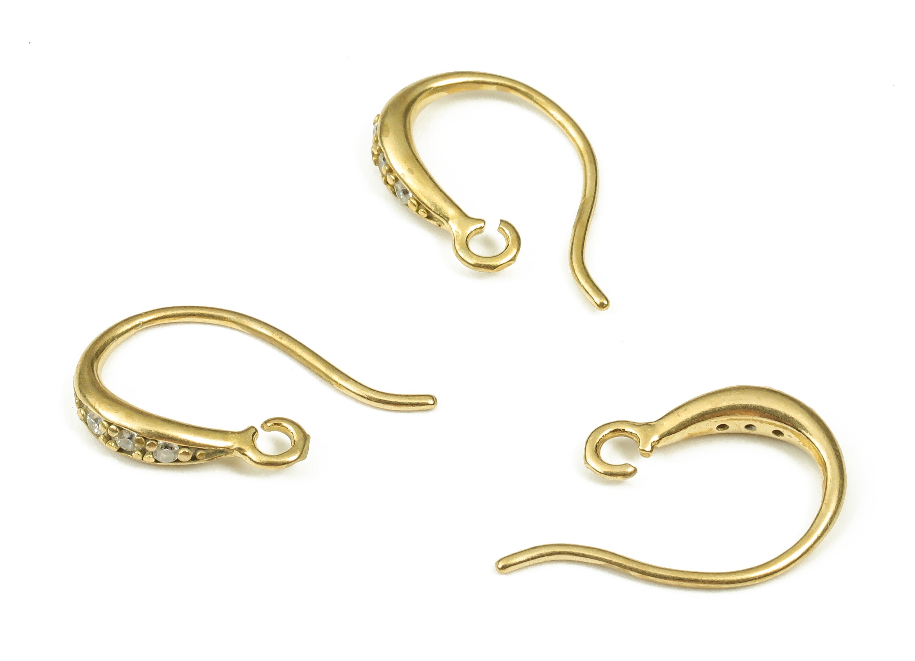 Raw Brass Hook Earring - Brass Earring Connector - Wire Earring – Earring Findings – Earring Making Supplies - 16.83x9.82x2.35mm - PP4526 - DOMEDBAZAAR