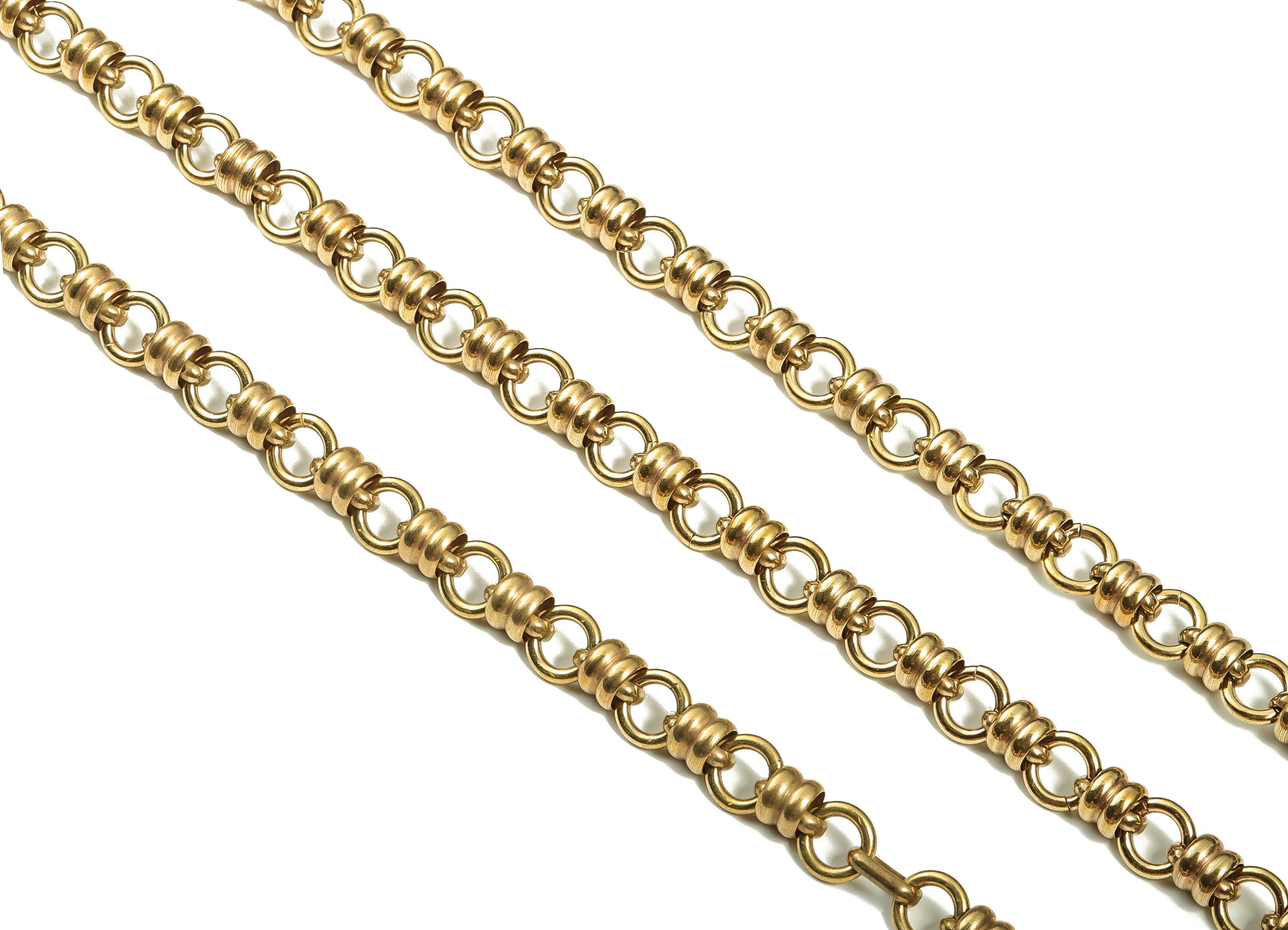 Brass Textured Round Cable Chain - Round Link Rolo Chain - Openlink Cable Chain - For Necklace Bracelet 0.92" x 0.39" x 0.31" CC1206 - DOMEDBAZAAR