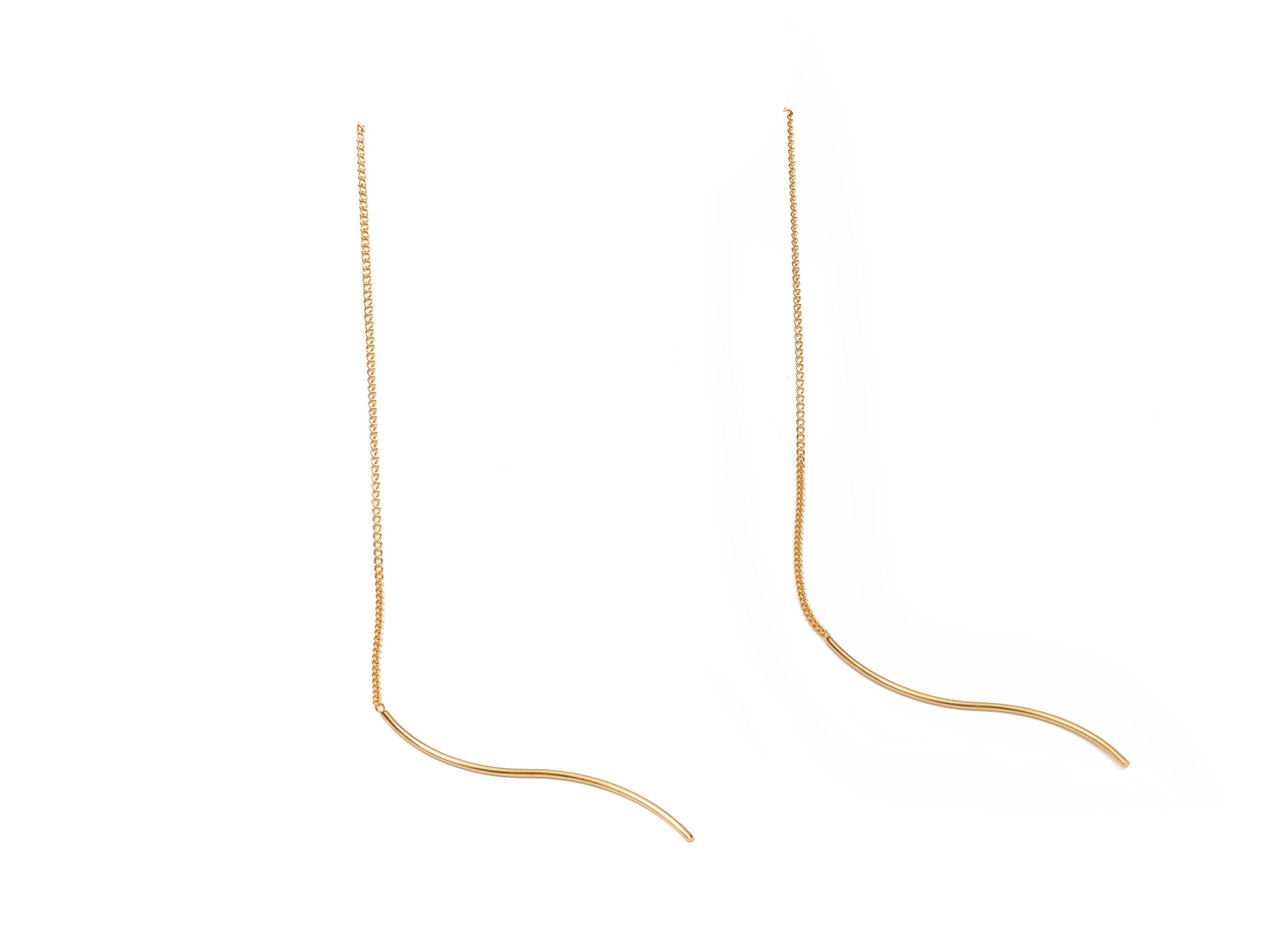 18 Gold Plating Brass Ear Wires – Simple Style Fish Hook with inside Loop – DIY Jewelry Making Supplies - 113.8x0.76x0.76mm - RGP3857 - DOMEDBAZAAR