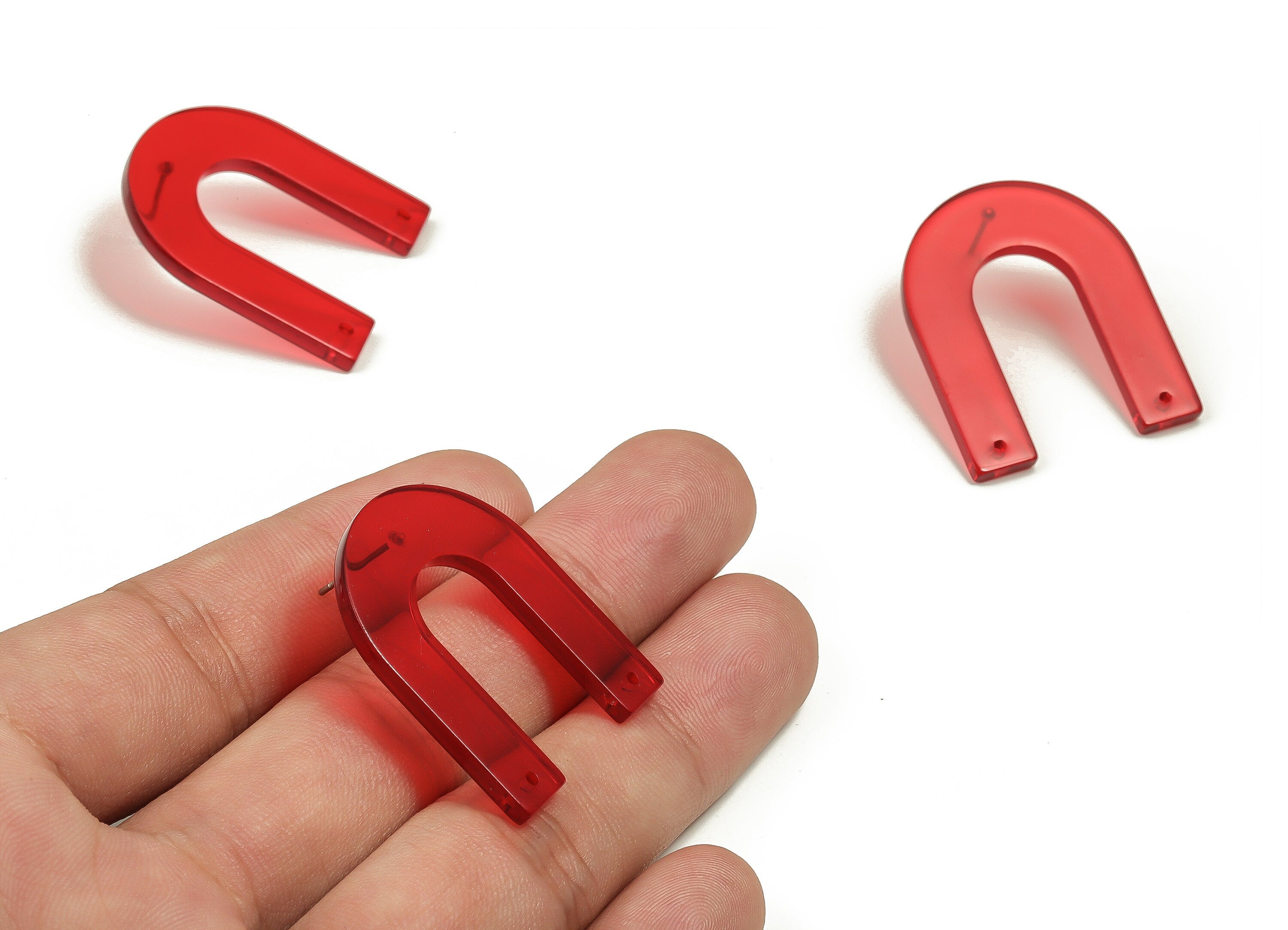 Acrylic U Earring Post - Geometry Acrylic Earring Stud - Earring Post - Jewelry Supplies - Color Code:A67 - 32.12x226.33x1.93mm - AC1886-A67 - DOMEDBAZAAR