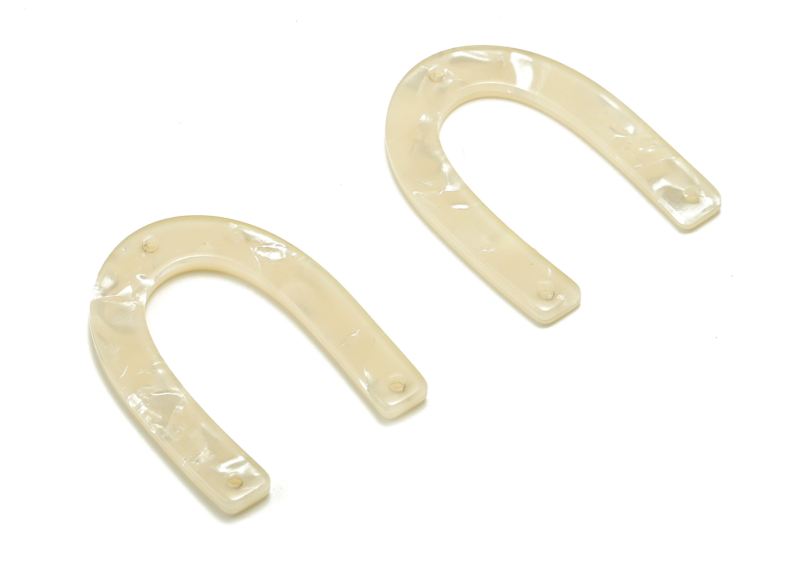 Acrylic U Earring Connector - U Acrylic Charms – U Pendatn -Jewelry Supplies- 3 Holes - Color Code: A31 - 35.37x21.60x2.57mm - AC1818-A31 - DOMEDBAZAAR