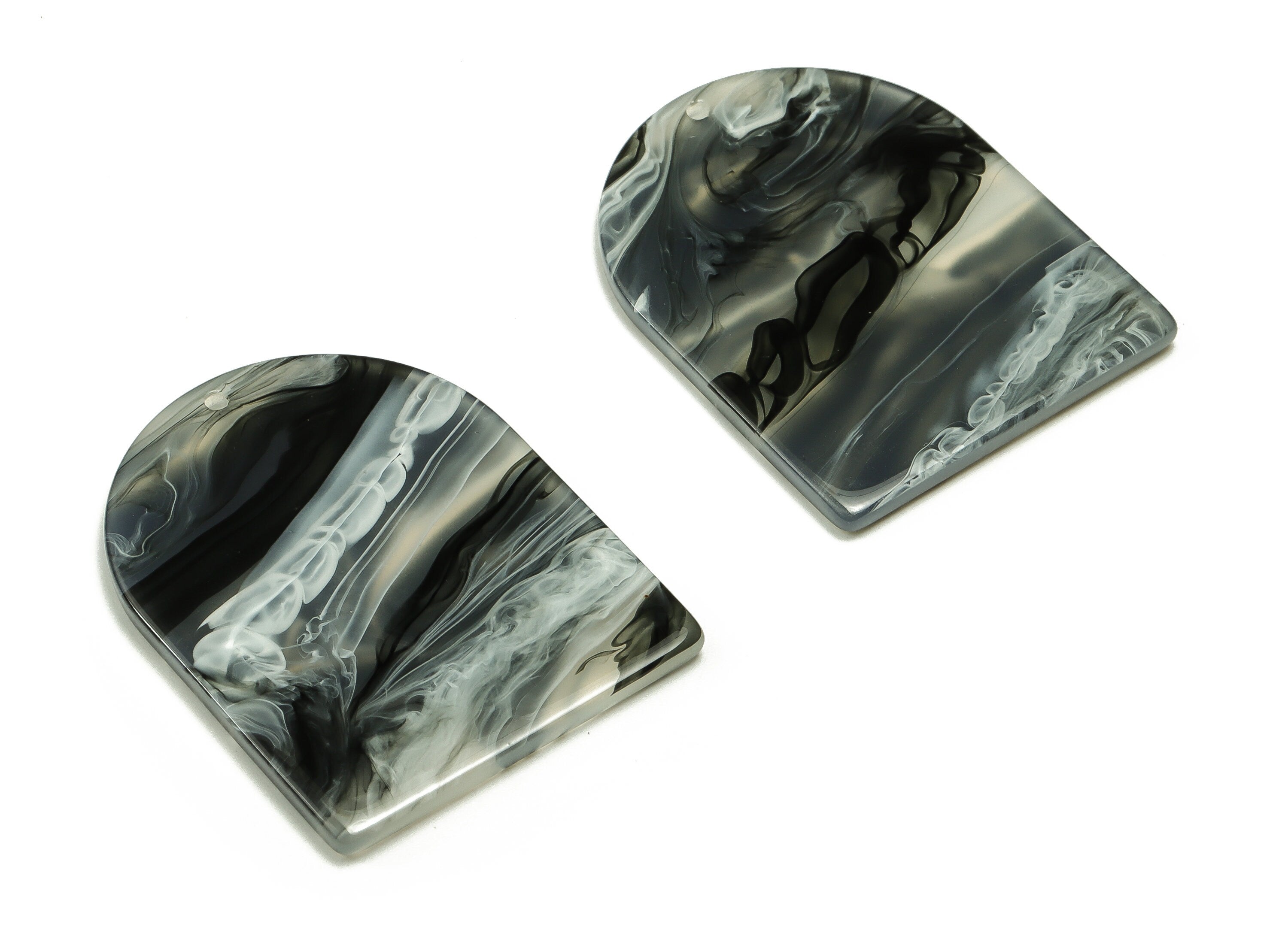 Acrylic D Earring Charms - Acrylic D Shape Pendant - Jewelry Supplies - Earring Finding - Color Code: A626 -36.45x29.55x2.4mm - AC1514-A626 - DOMEDBAZAAR