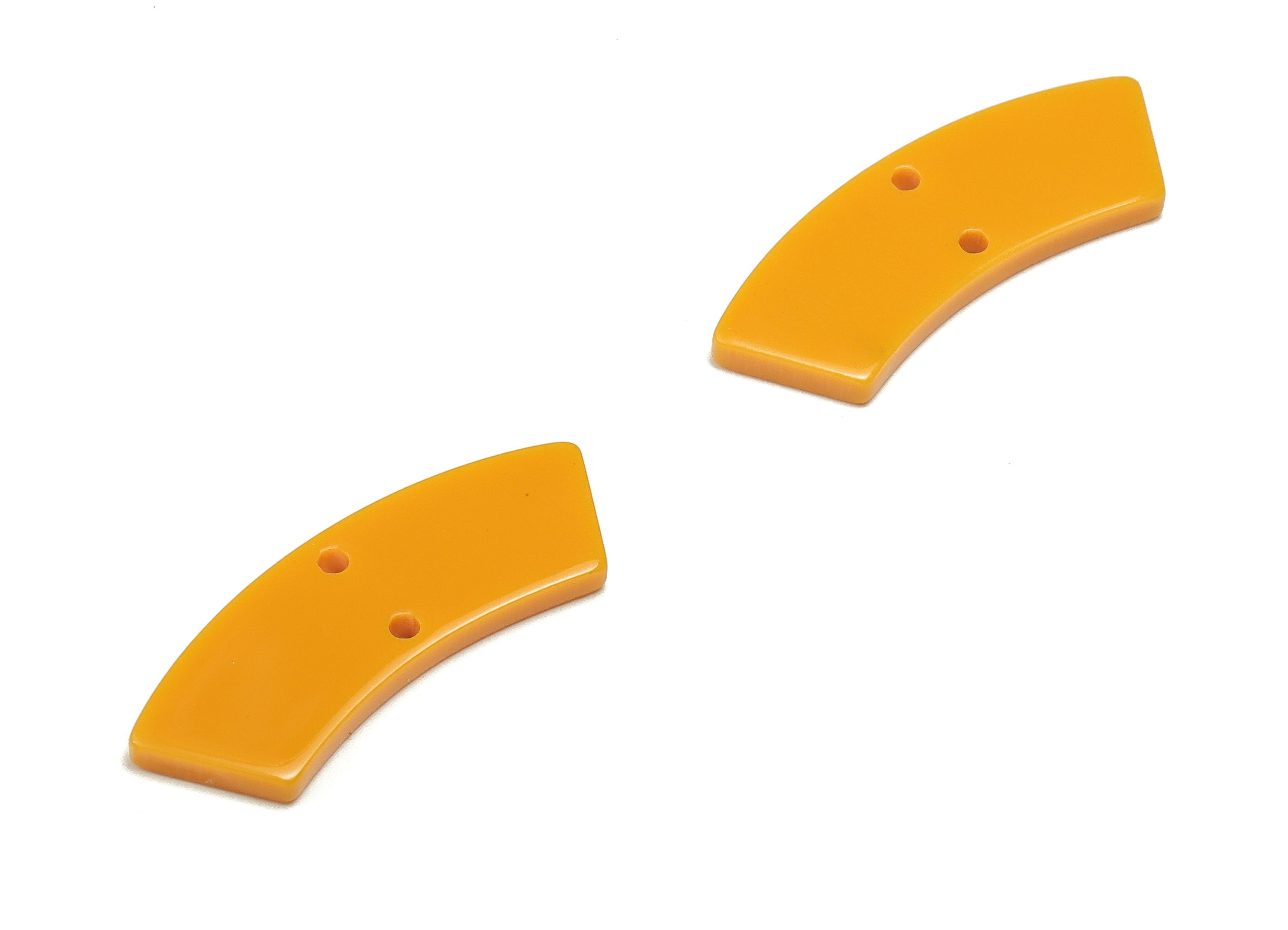 Acrylic Earring Charm -Geometry Shaped Connector - Arc Shaped 2 Hole - Earring Finding - Color Code:A677 - 30.92X9.74X1.94mm - AC2326-A677 - DOMEDBAZAAR