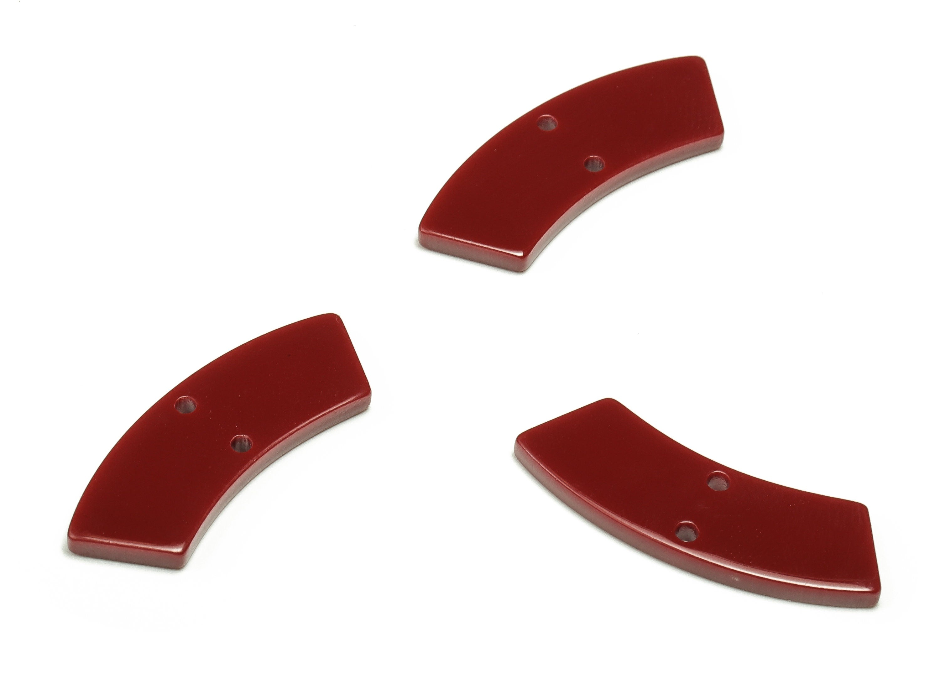 Acrylic Earring Charm -Irregular Shaped Connector - Arc Shaped-2 Hole - Earring Finding - Color Code:A697 - 30.92X9.79X2.29mm - AC2326-A697 - DOMEDBAZAAR