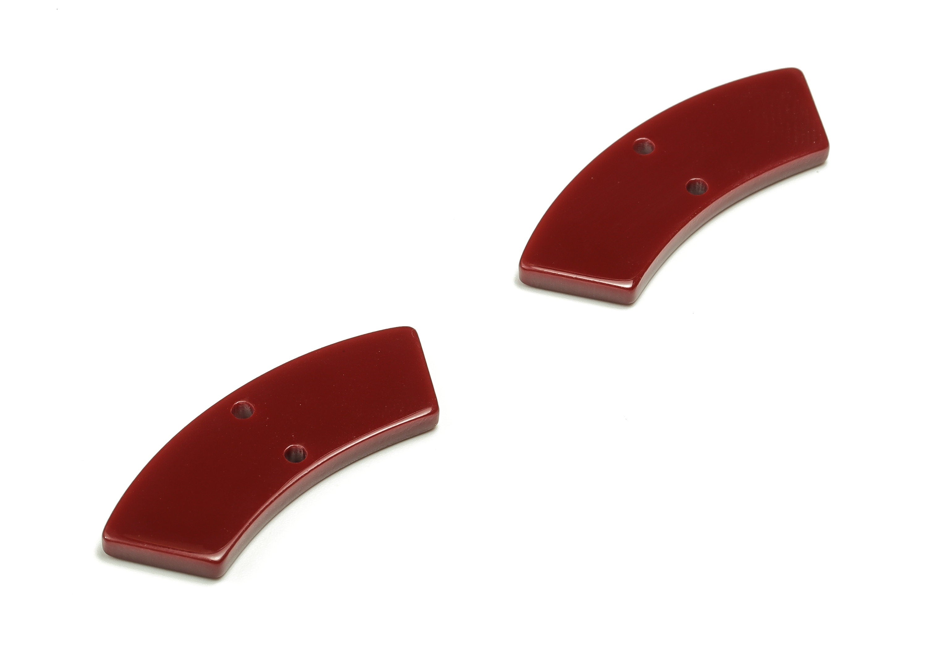 Acrylic Earring Charm -Irregular Shaped Connector - Arc Shaped-2 Hole - Earring Finding - Color Code:A697 - 30.92X9.79X2.29mm - AC2326-A697 - DOMEDBAZAAR