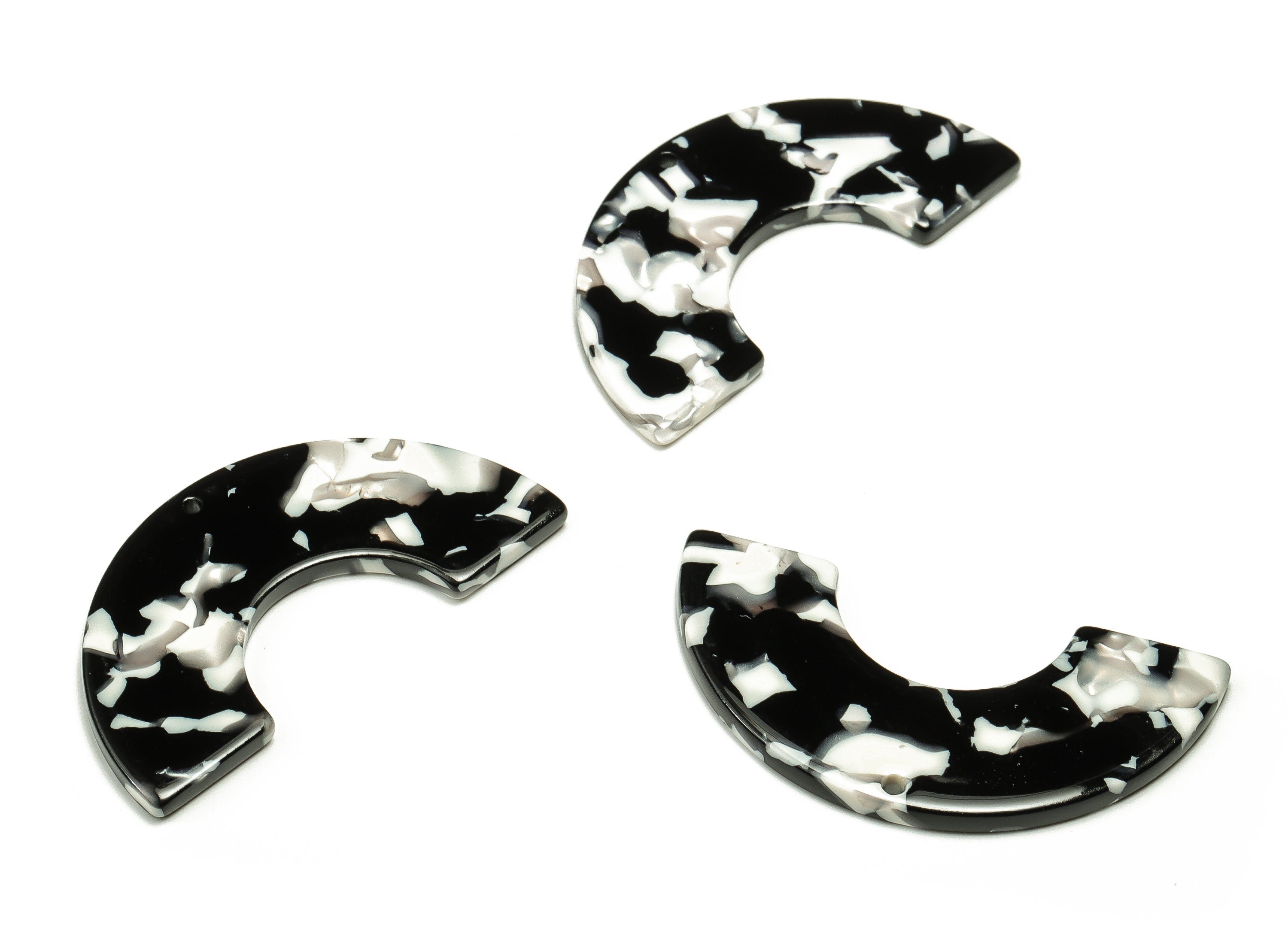 Acrylic Large Arch Earring Charms - Acrylic U Pendant - Earring Findings - Jewelry Supplies - Color Code: A261 - 46.7x24x2.5mm - AC2329-A261 - DOMEDBAZAAR