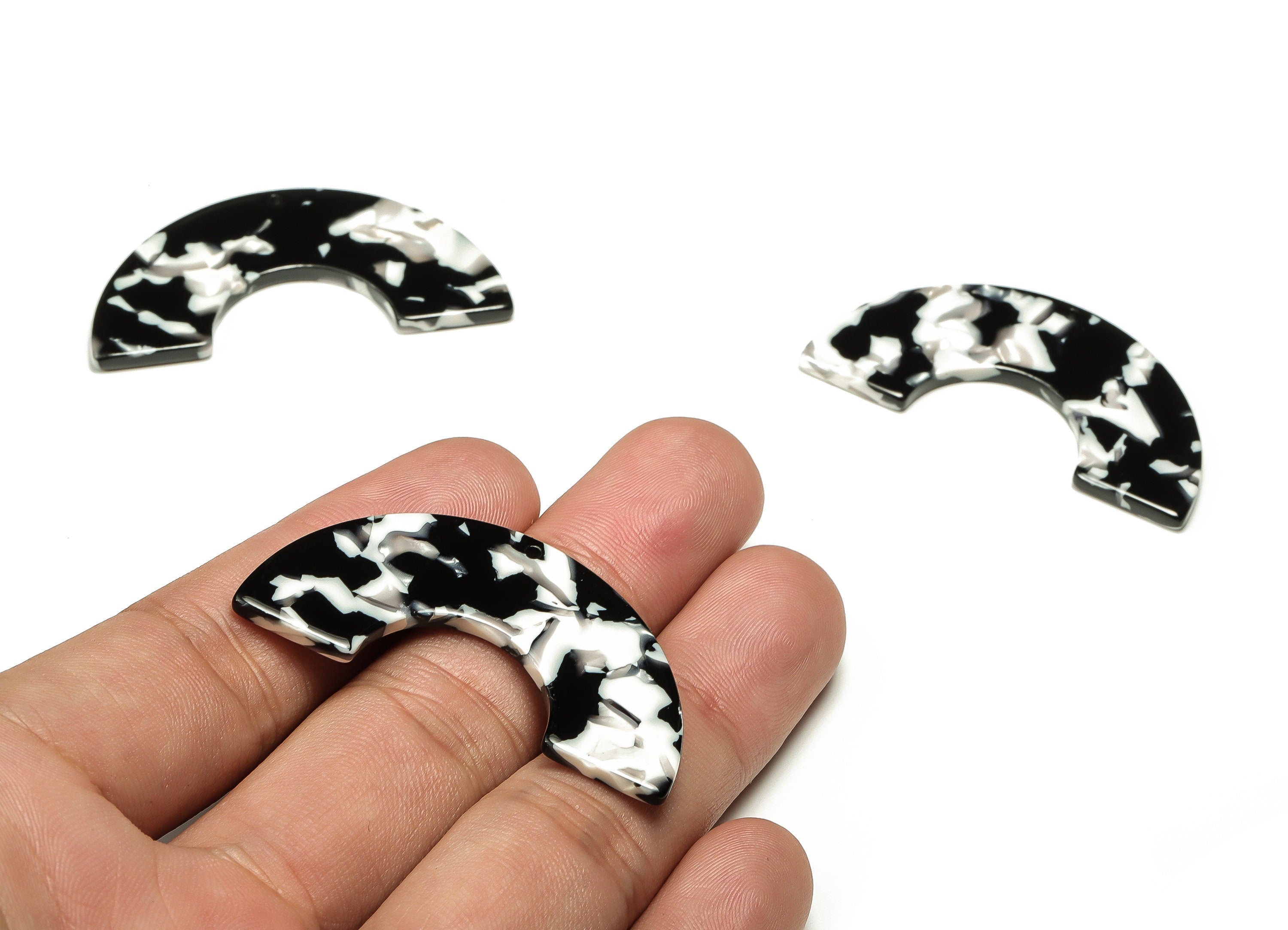 Acrylic Large Arch Earring Charms - Acrylic U Pendant - Earring Findings - Jewelry Supplies - Color Code: A261 - 46.7x24x2.5mm - AC2329-A261 - DOMEDBAZAAR