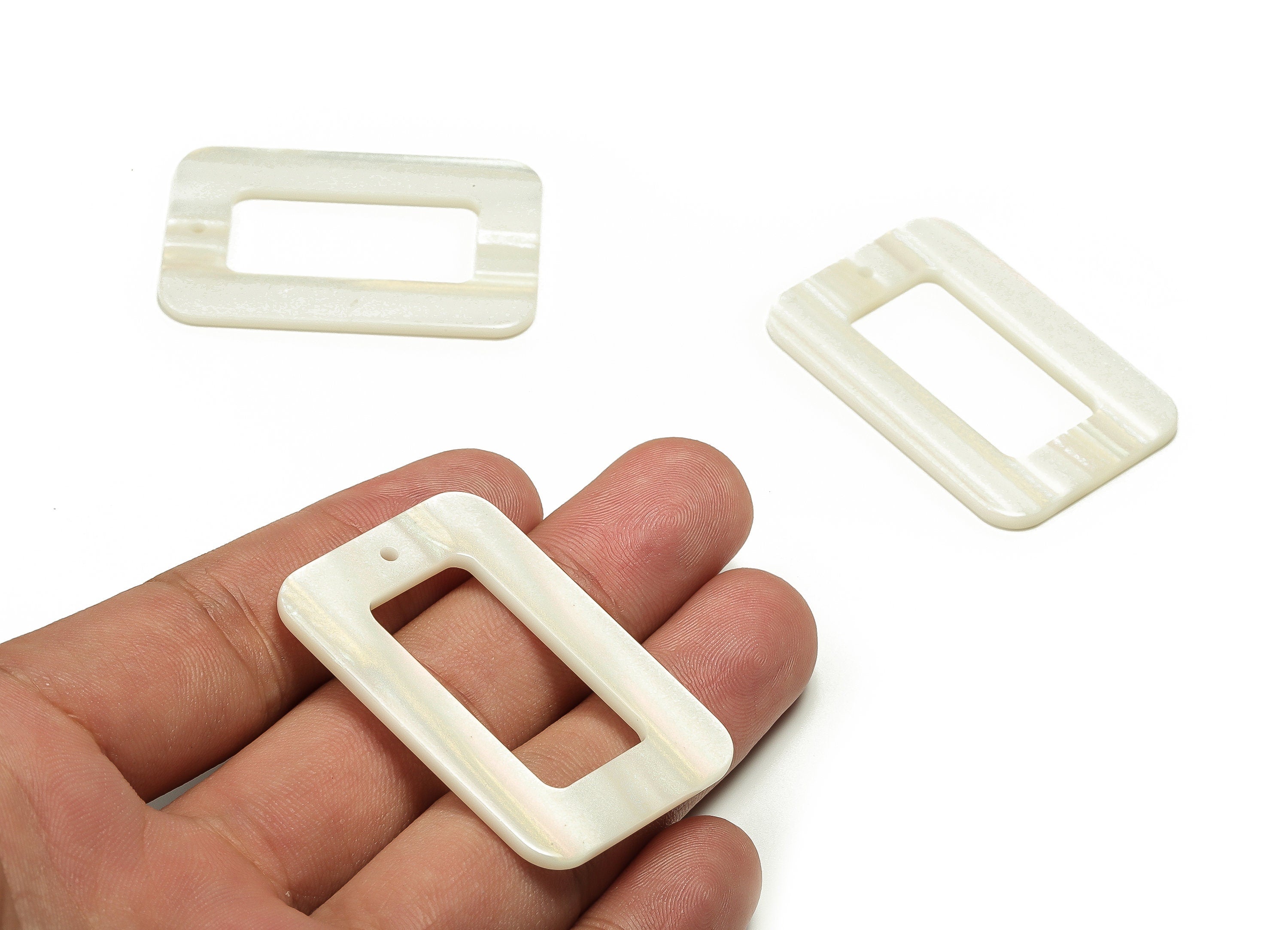 Acrylic Rectangle Earring Charms - Rectangle Pendant - Earring Findings-Jewelry Supplies- Color Code: A690- 45.09x30.07x2.21mm - AC2324-A690 - DOMEDBAZAAR