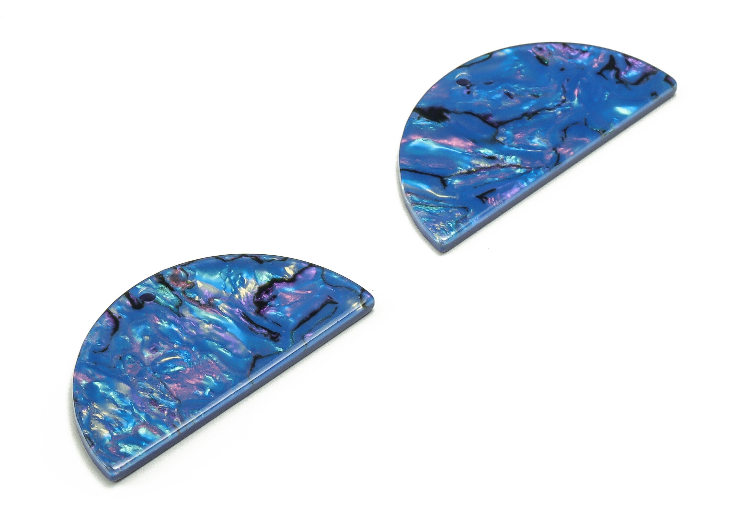 Acrylic D Earring Charms - Acrylic D Shape Pendant - Jewelry Supplies - Earring Finding - Color Code: A671 -39.98x19.95x2.36mm - AC2151-A671 - DOMEDBAZAAR