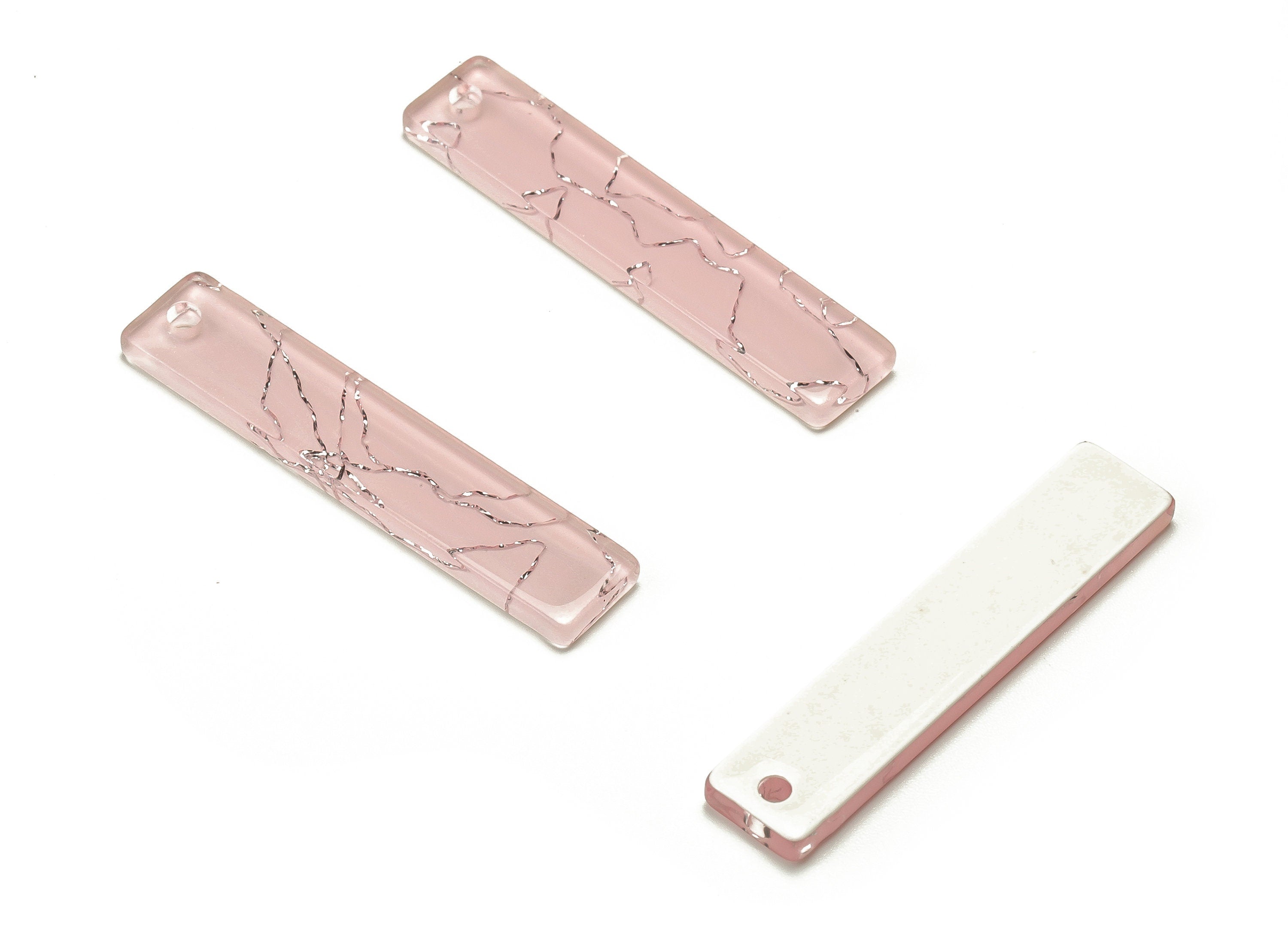 Thin Bar Rectangle Pendant - Acrylic Bar Earrings Charms - Long Strip Earrings Findings - Color Code: A683 - 34.01x7.05x1.93mm - AC1026-A683 - DOMEDBAZAAR