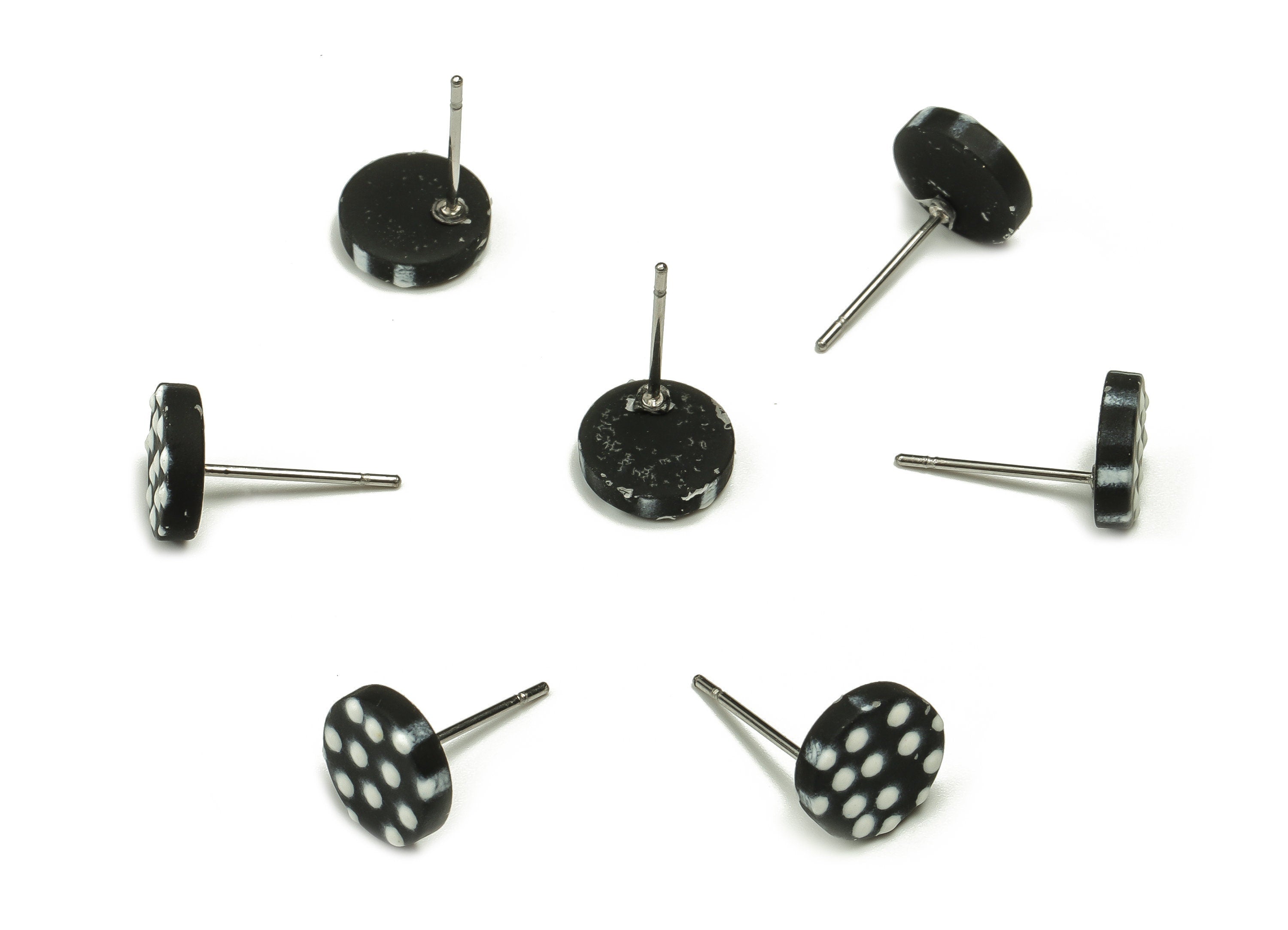 Acrylic Round Earring Post - Acrylic Round Earring Stud - Earring Post Findings - Color Code: A662 - 8.69x8.69x2.83mm - AC1715-A662 - DOMEDBAZAAR