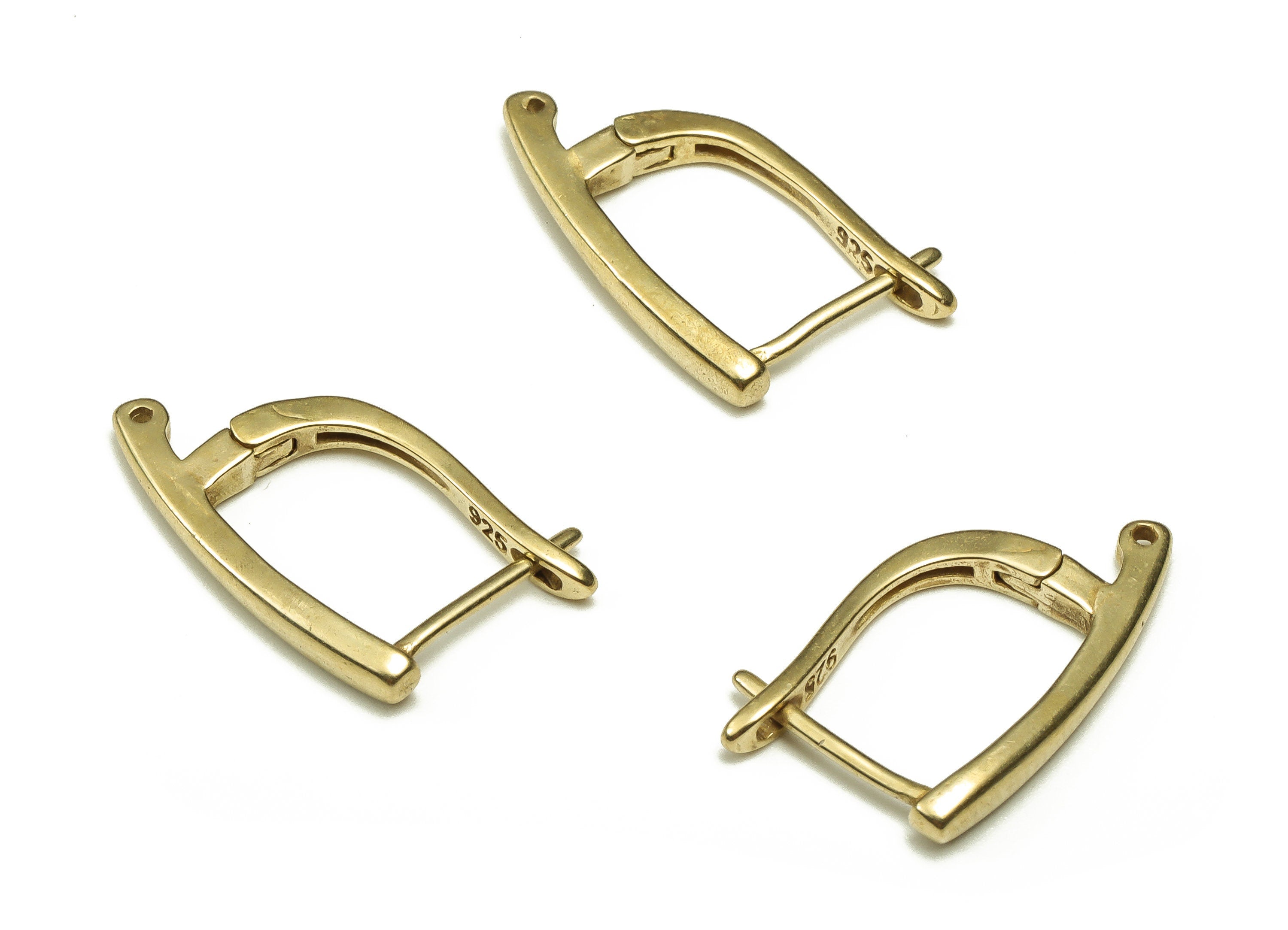 Brass Plain Bar Stud Earring – Raw Brass Stud Earring - Open Ring Earring - Jewelry Making – Earring Finding - 19.27x10.33x2.31mm - PP4565 - DOMEDBAZAAR