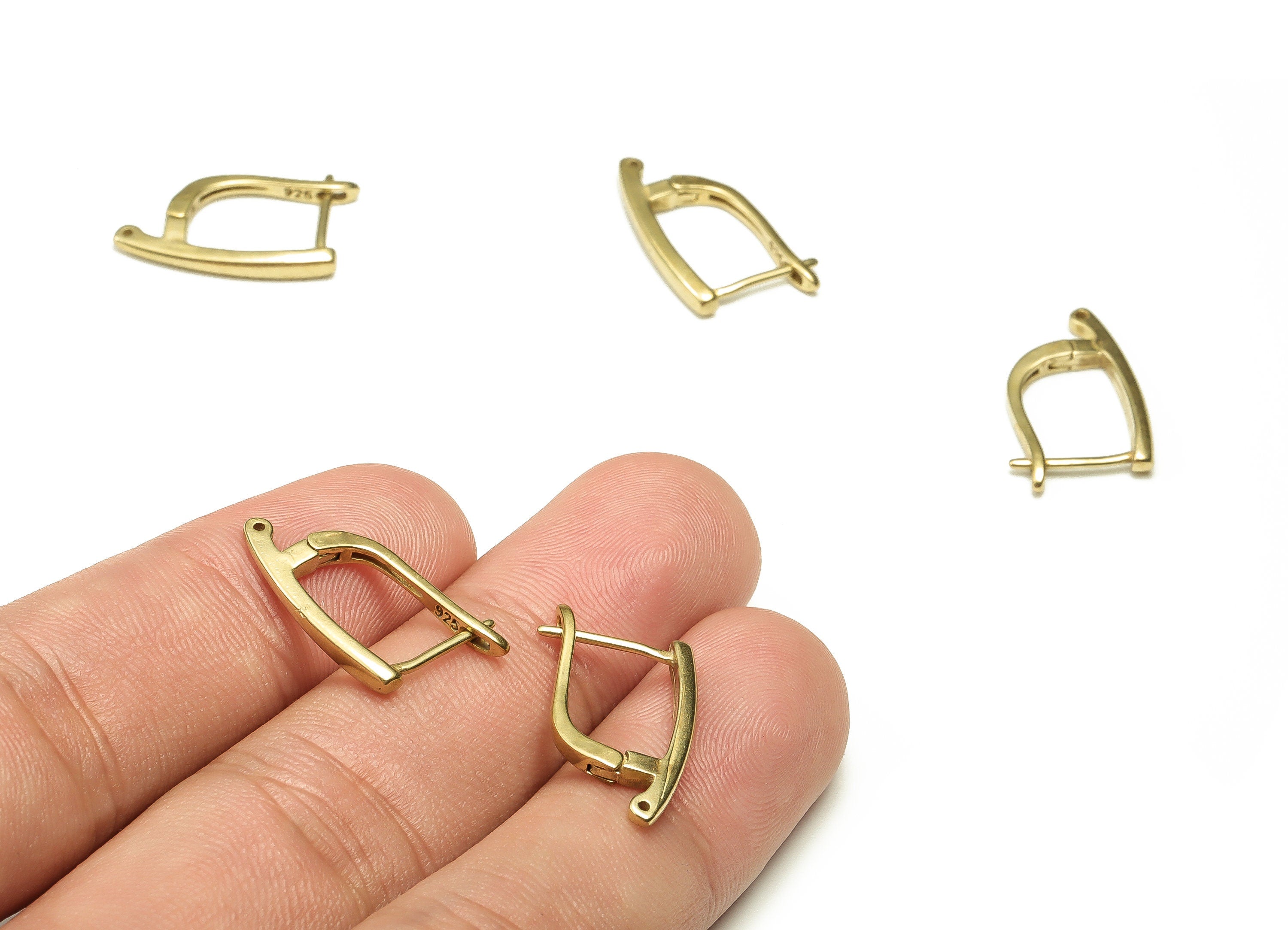 Brass Plain Bar Stud Earring – Raw Brass Stud Earring - Open Ring Earring - Jewelry Making – Earring Finding - 19.27x10.33x2.31mm - PP4565 - DOMEDBAZAAR