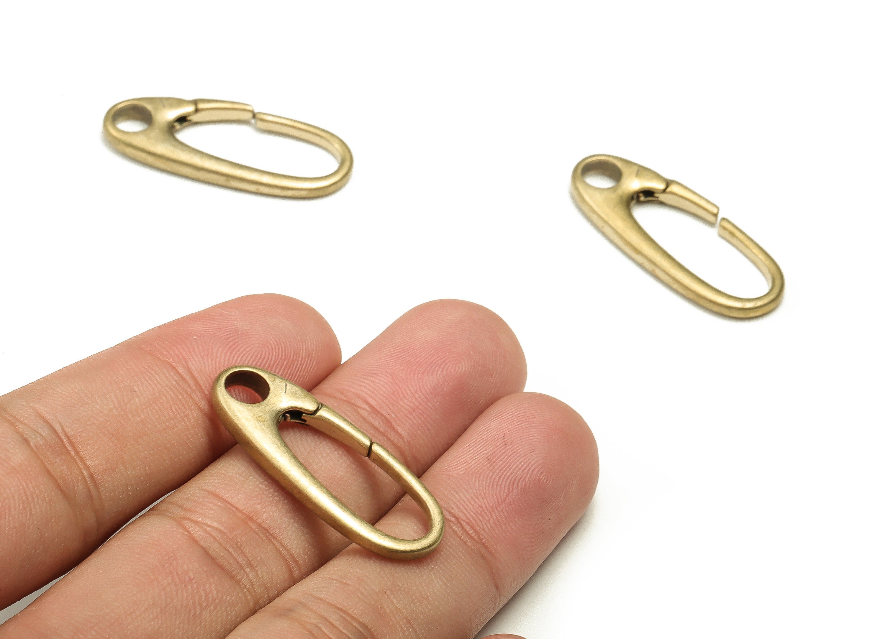 Brass Lock Pin Earring Charms - Raw Brass Lock Pin Pendant - Earring Finding - DIY Jewelry Making Supplies - 31.89x12.46x3.4mm - PP4678 - DOMEDBAZAAR