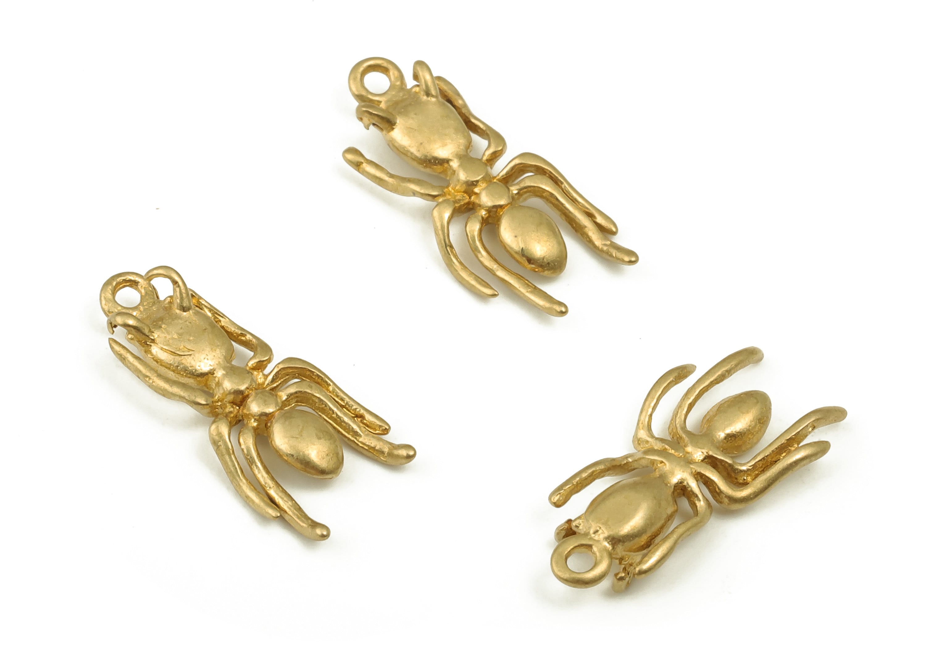 Brass Insect Earring Charms - Raw Brass Insect Pendant - Earring Findings - DIY Jewelry Making Supplies - 13.75x5.54x2.18mm - PP4512 - DOMEDBAZAAR