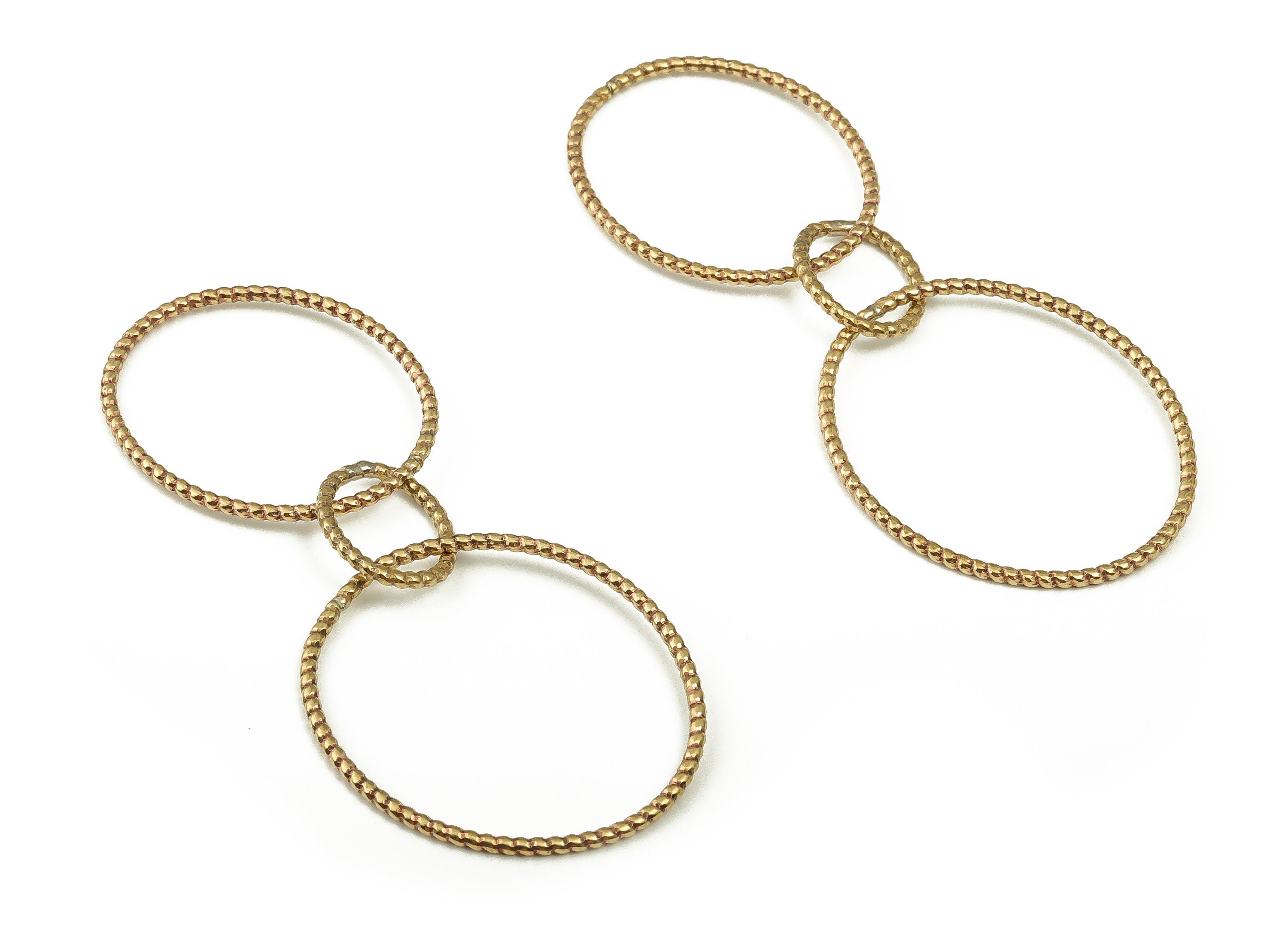 Brass Texture Round Pendants - Brass Round Links- Raw Brass Circle Connector - Earring Findings - Jewelry Supplies - 71.42x30x1.4mm - PP4659 - DOMEDBAZAAR