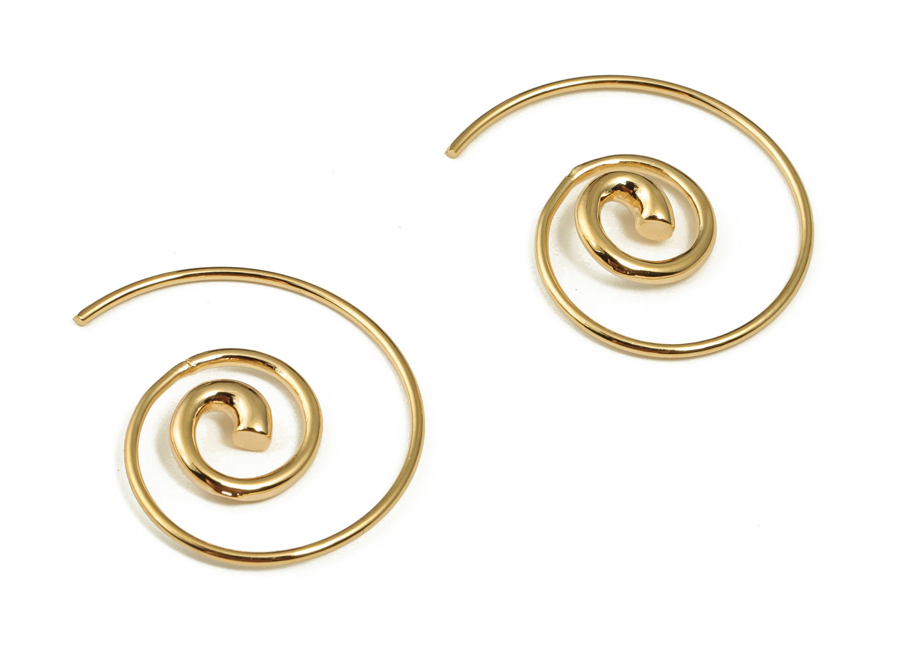 Brass Earring Hook - Gold Earring Wire -18K Real Gold Plated Brass - Brass Ear Wires - Jewelry Making Supplies -22.13x21.65x2.56mm- RGP3995 - DOMEDBAZAAR