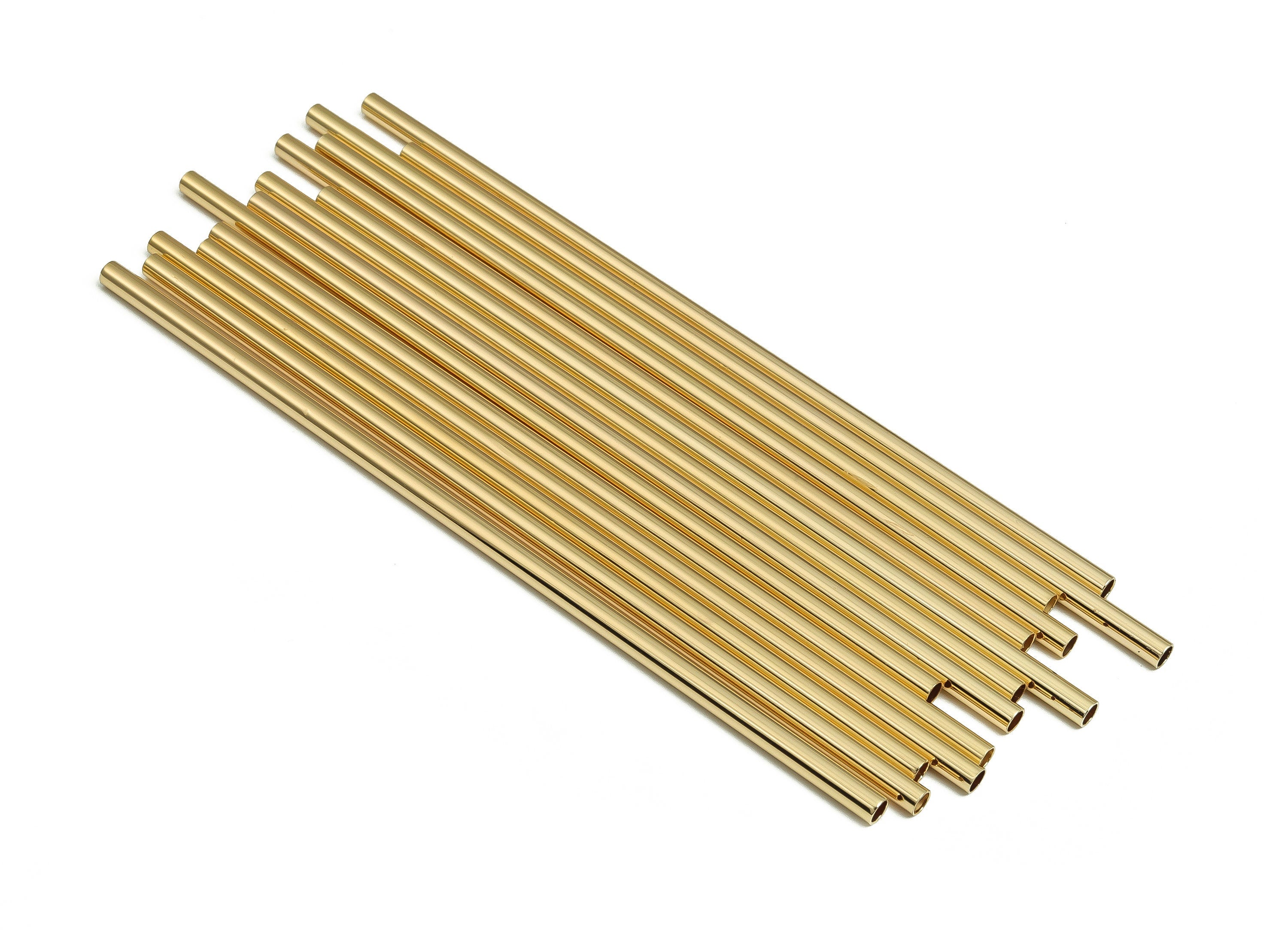 Brass Himmeli Tubes -Brass Himmeli DIY Tube Beads - Geometric Shapes - For Air Plants - 18k Real Gold Plated Brass -3x0.2x110mm- RGP4050-110 - DOMEDBAZAAR