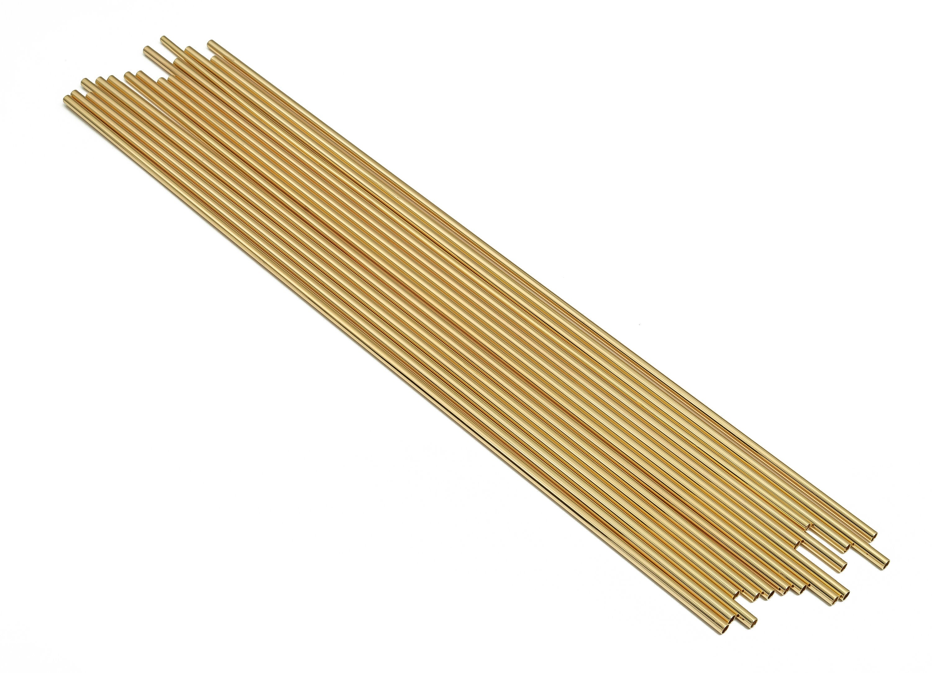 Brass Himmeli Tubes -Brass Himmeli DIY Tube Beads - Geometric Shapes - For Air Plants - 18k Real Gold Plated Brass -3x0.2x275mm- RGP4050-275 - DOMEDBAZAAR