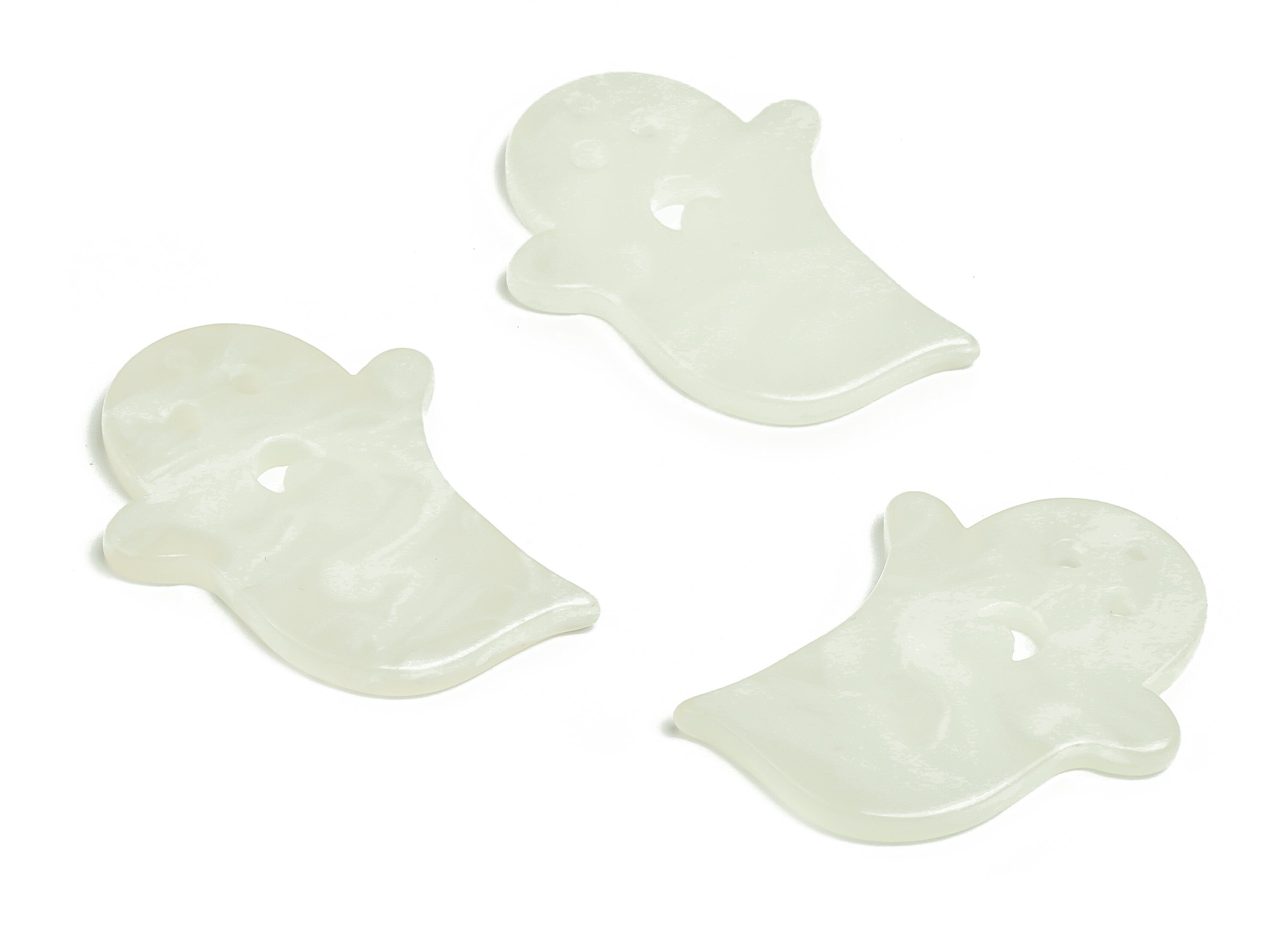Acrylic Ghost Charm – Boo Ghost Pendant Halloween Charms – Spooky Jewelry Supplies – Color Code: A704 – 28.43X22.96X2.27mm - AC2339-A704 - DOMEDBAZAAR
