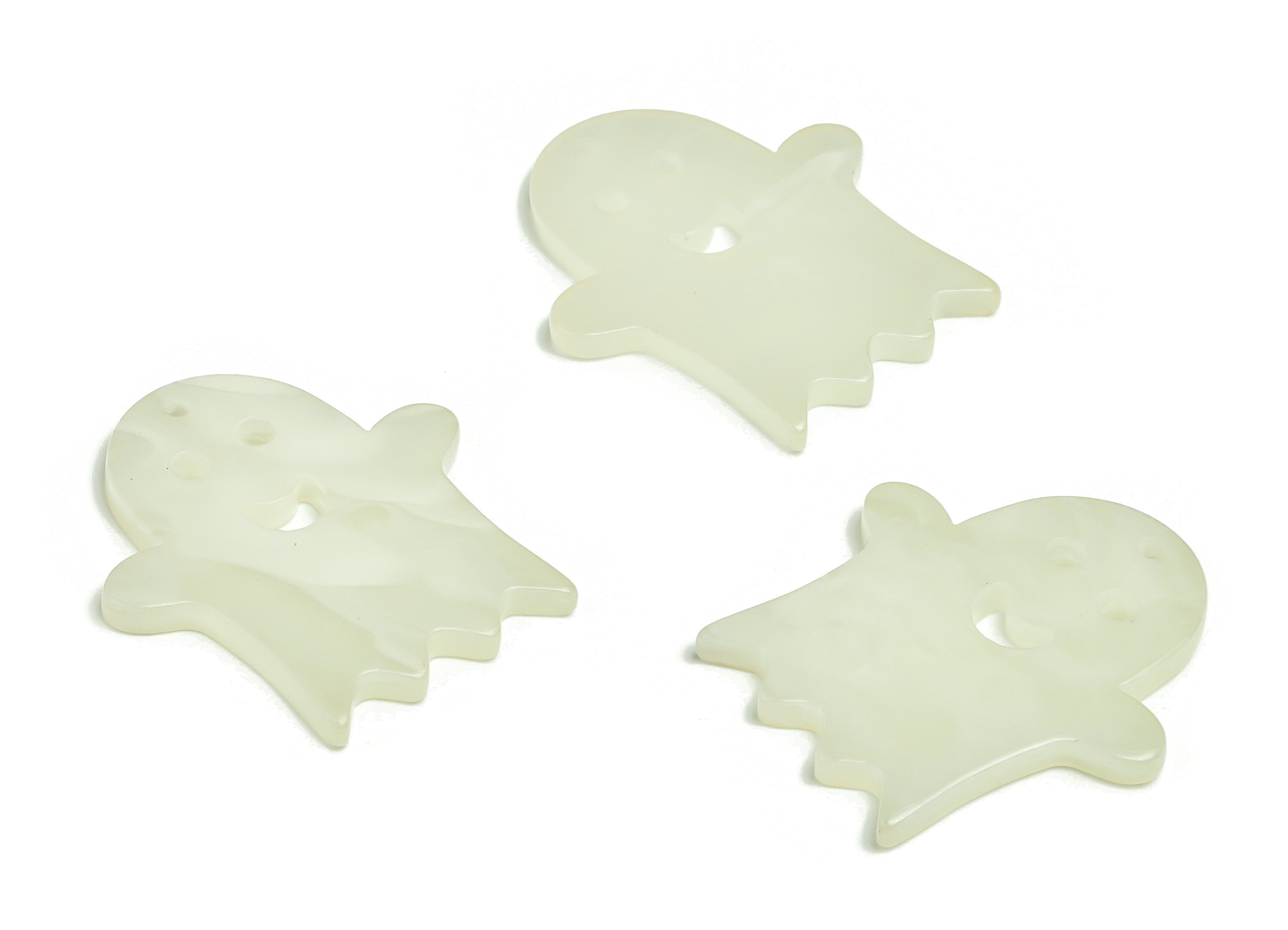 Acrylic Ghost Charm – Ghost Pendant - Halloween Charms – Spooky Charm - Jewelry Supplies – Color Code: A704 –28.01x2.38mm - AC2340-A704 - DOMEDBAZAAR